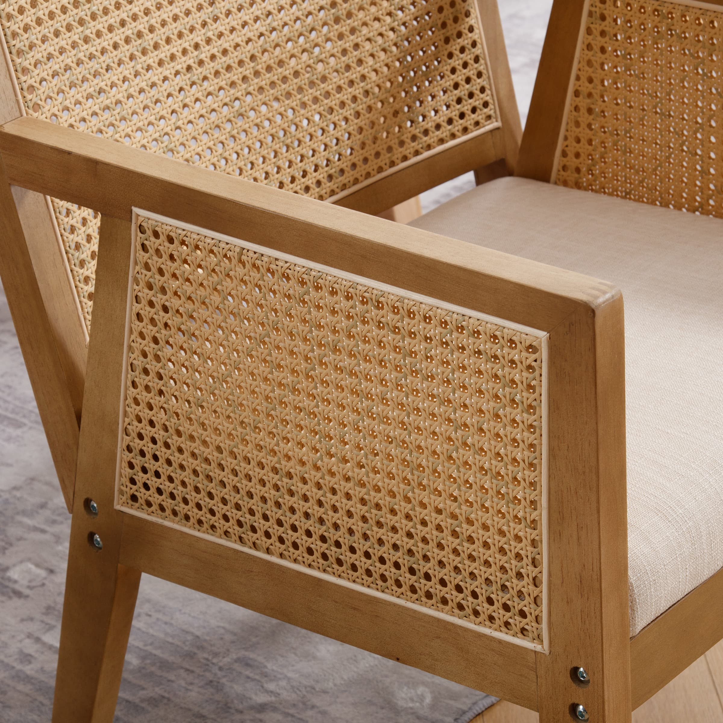 Rattan Back Dining Chairs Set of 2 - 10020DC - Image 18