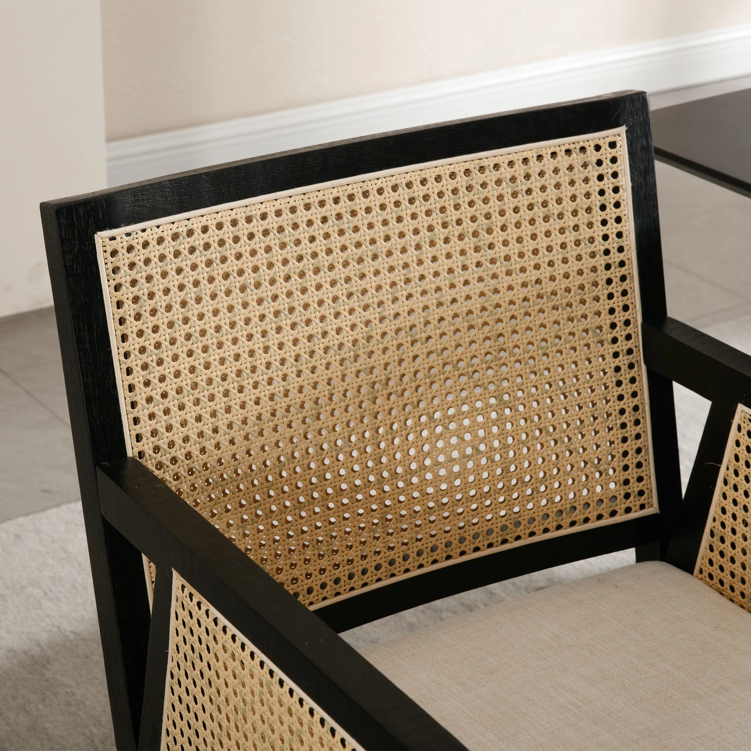 Rattan Back Dining Chairs Set of 2 - 10020DC - Image 8