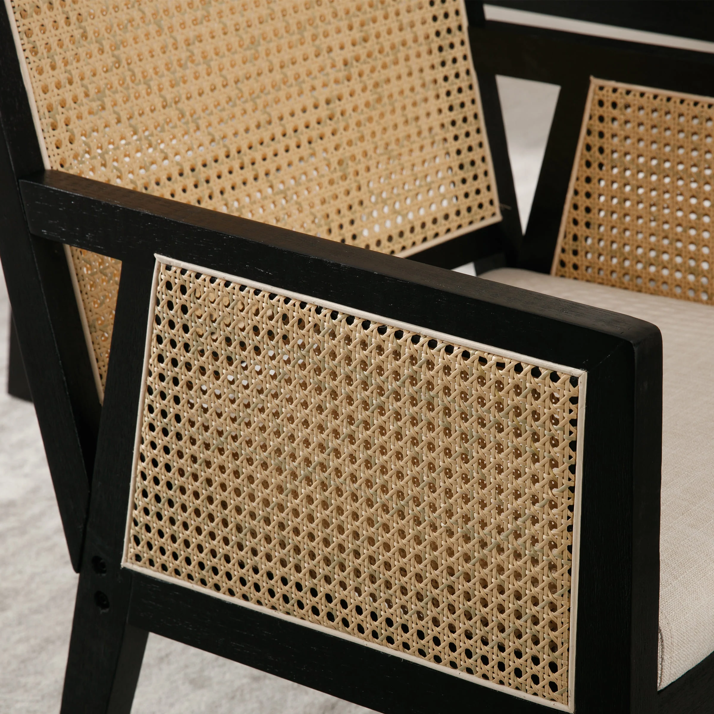 Rattan Back Dining Chairs Set of 2 - 10020DC - Image 9