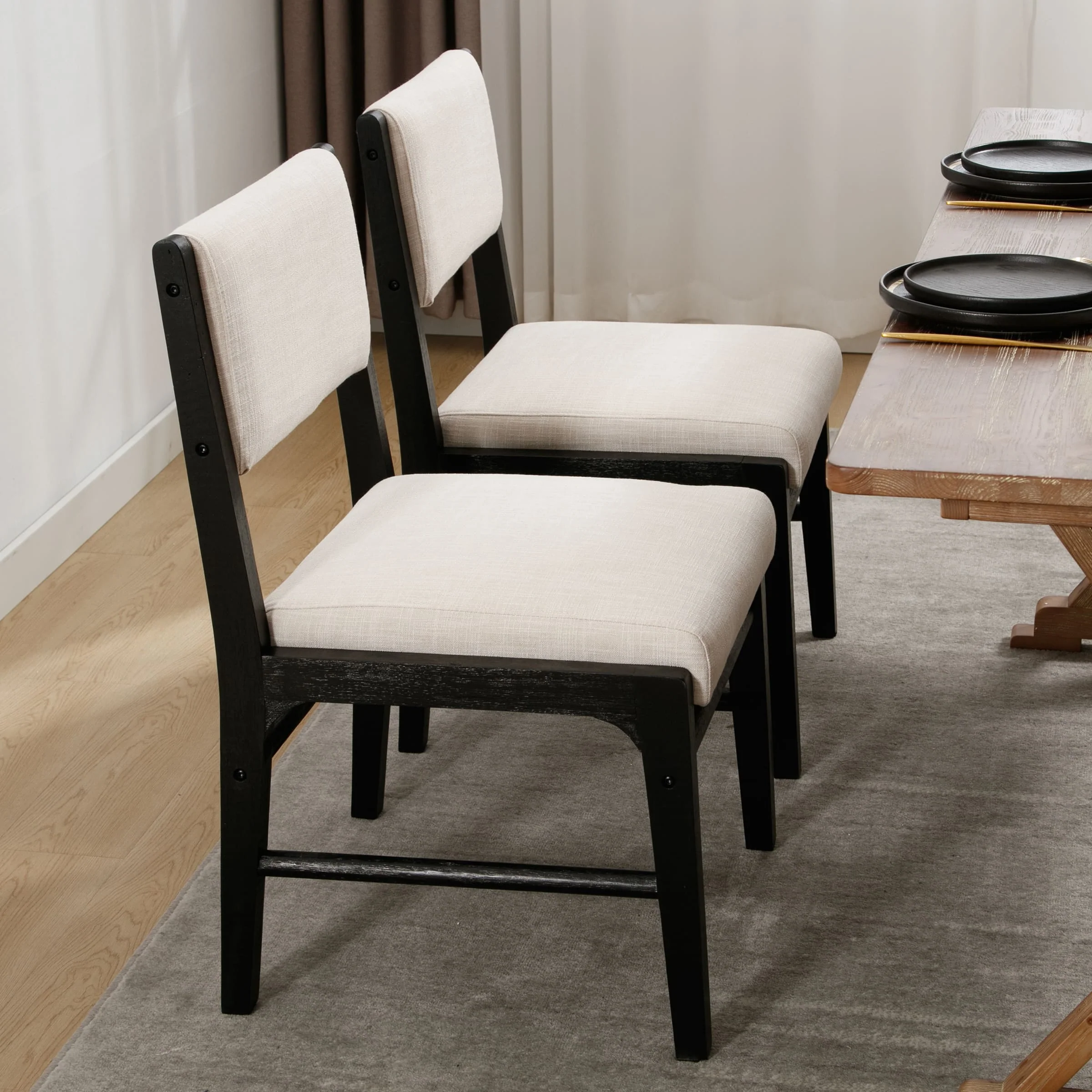 Rectangular Cushion Back Dining Chairs Set of 2 - 1984DC - Image 5