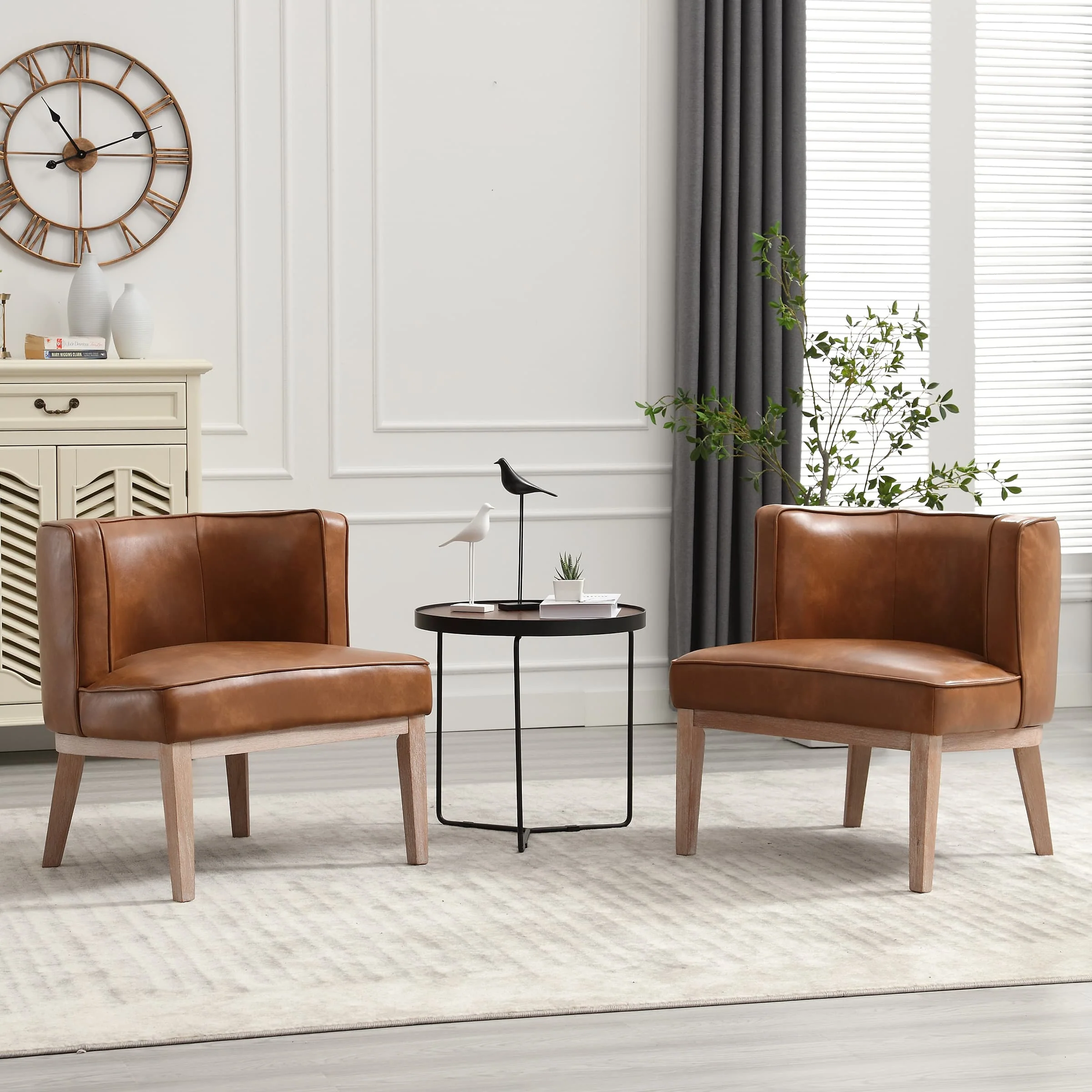 Stone Wash Wood Legs Accent Chair 1 PCS - 6371AC - Image 20