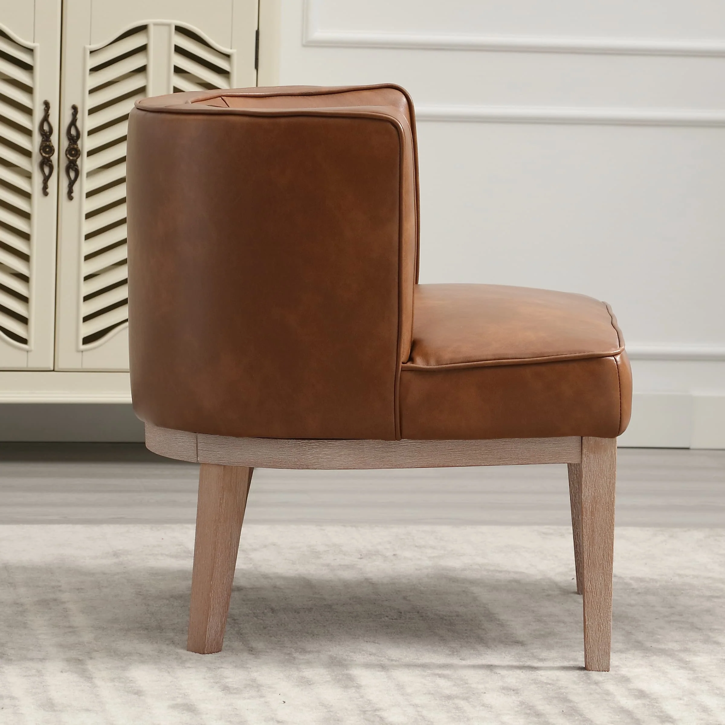Stone Wash Wood Legs Accent Chair 1 PCS - 6371AC - Image 21