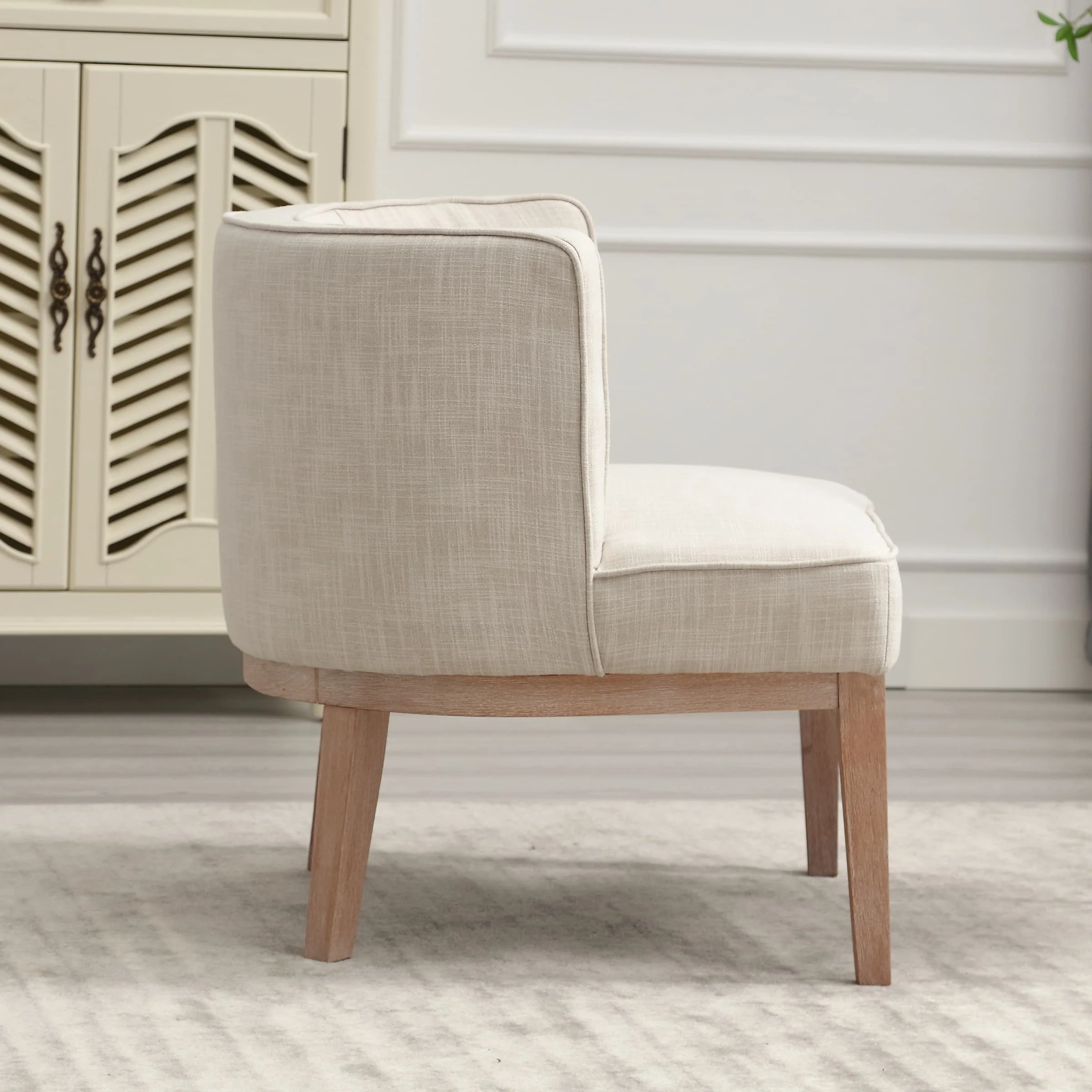 Stone Wash Wood Legs Accent Chair 1 PCS - 6371AC - Image 3