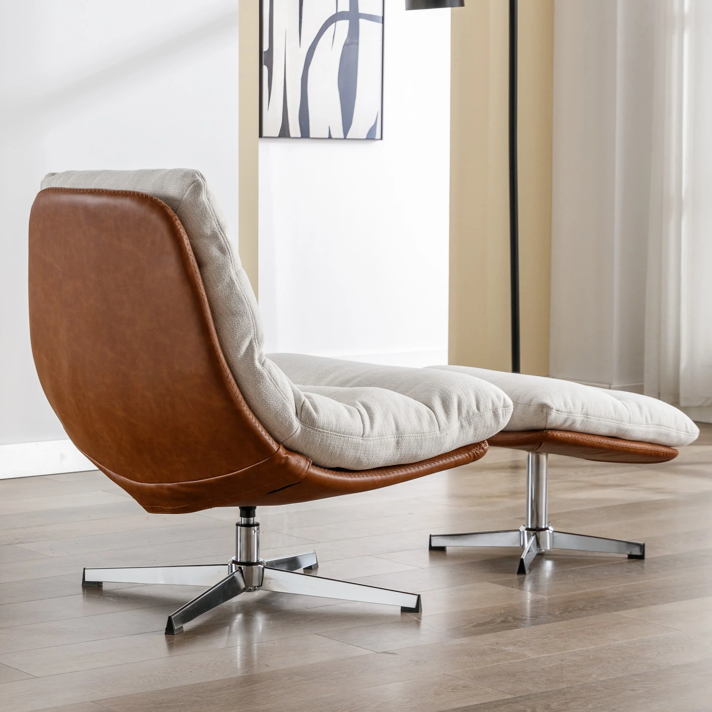 Swivel Accent Chair with Ottoman - 19119AO - Image 4