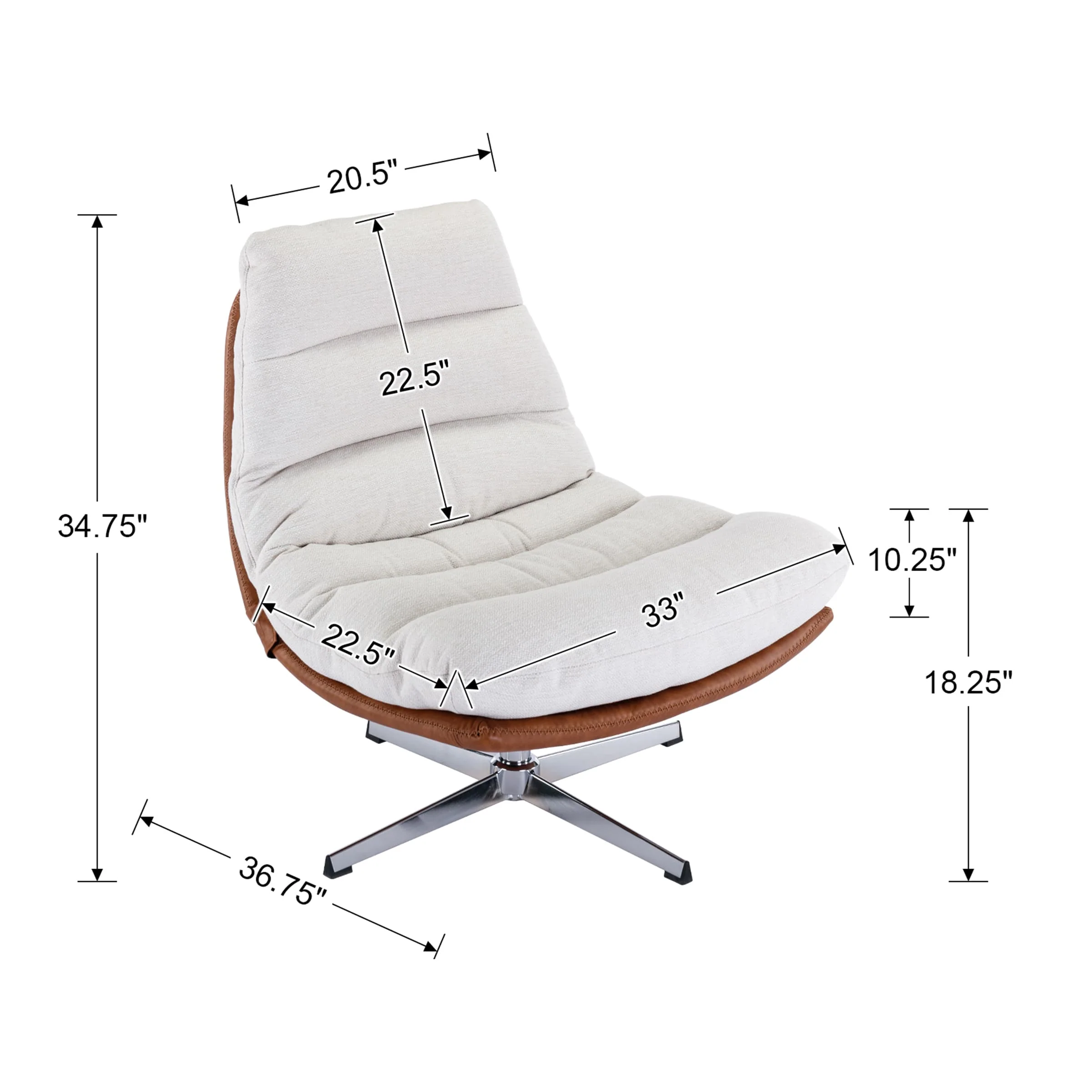 Swivel Accent Chair with Ottoman - 19119AO - Image 8