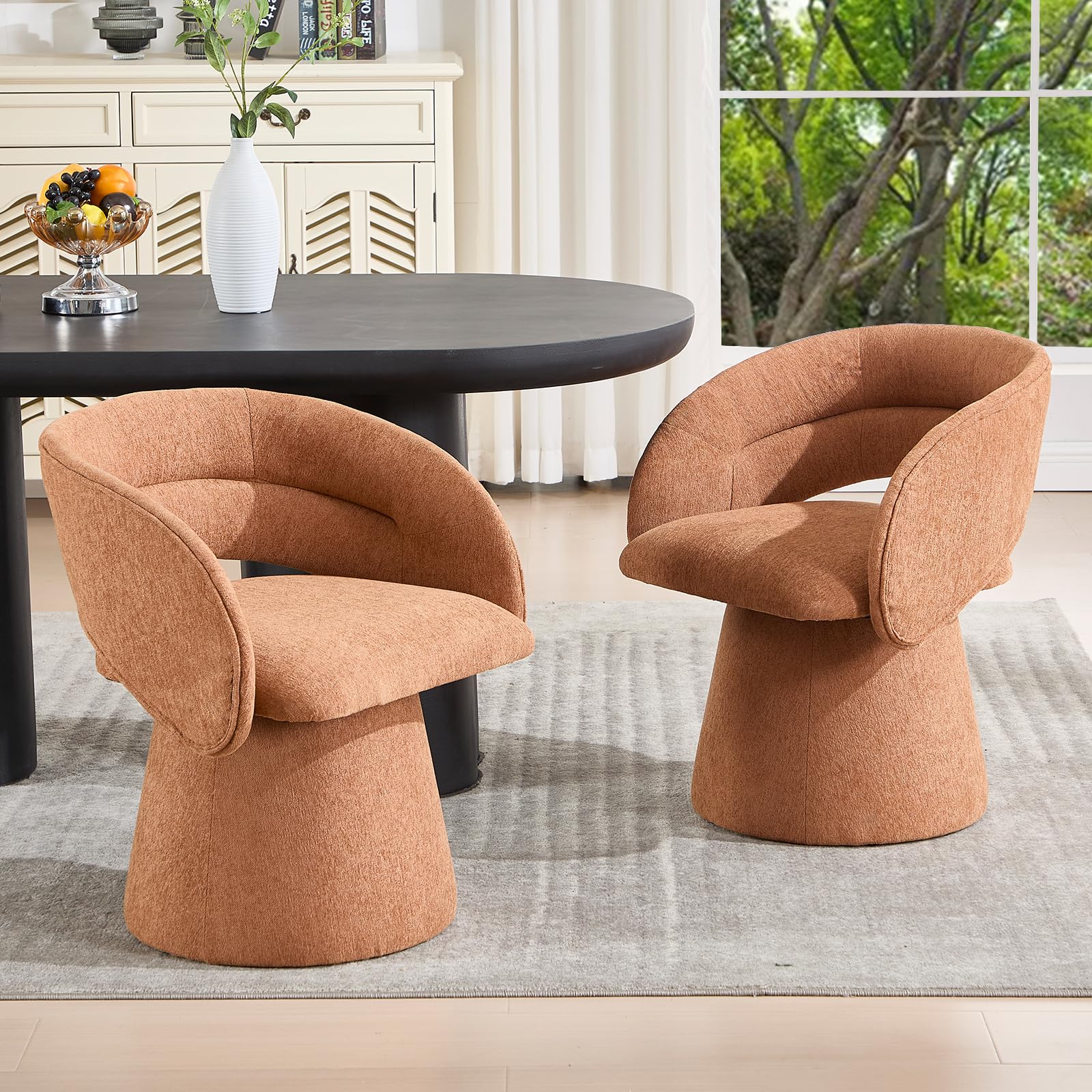 Swivel Hollow Back Barrel Dining Chairs 1 PCS - 10074DC - Image 11