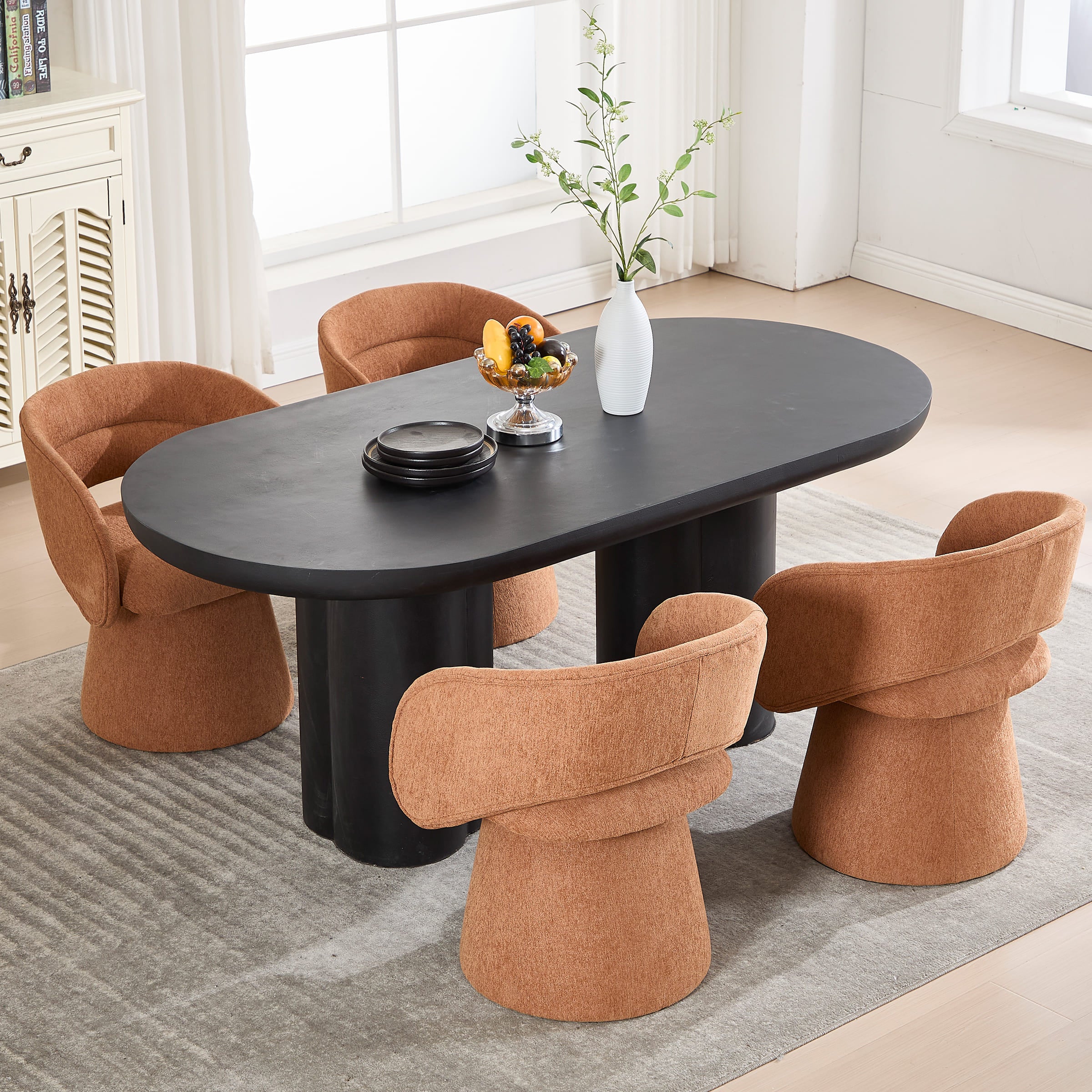 Swivel Hollow Back Barrel Dining Chairs 1 PCS - 10074DC - Image 12