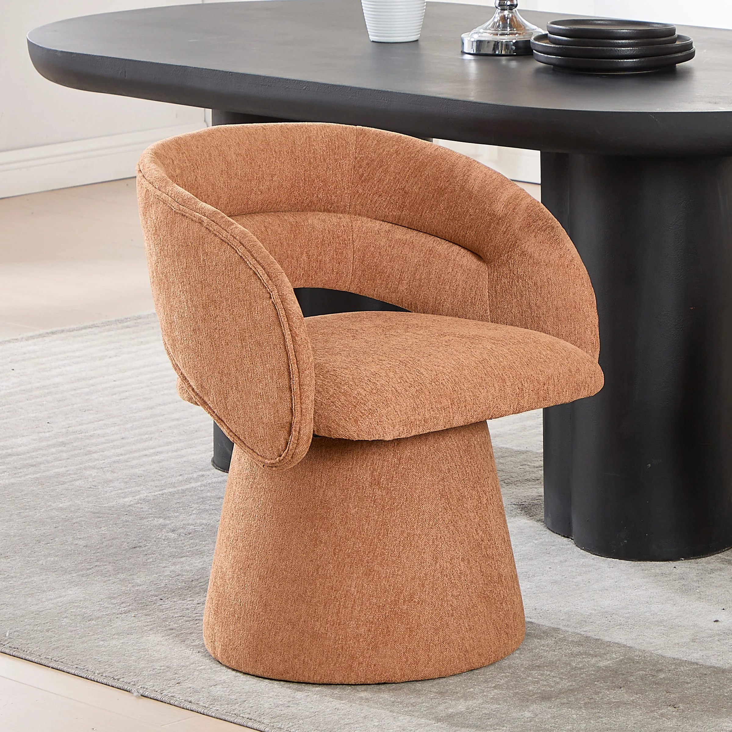 Swivel Hollow Back Barrel Dining Chairs 1 PCS - 10074DC - Image 9
