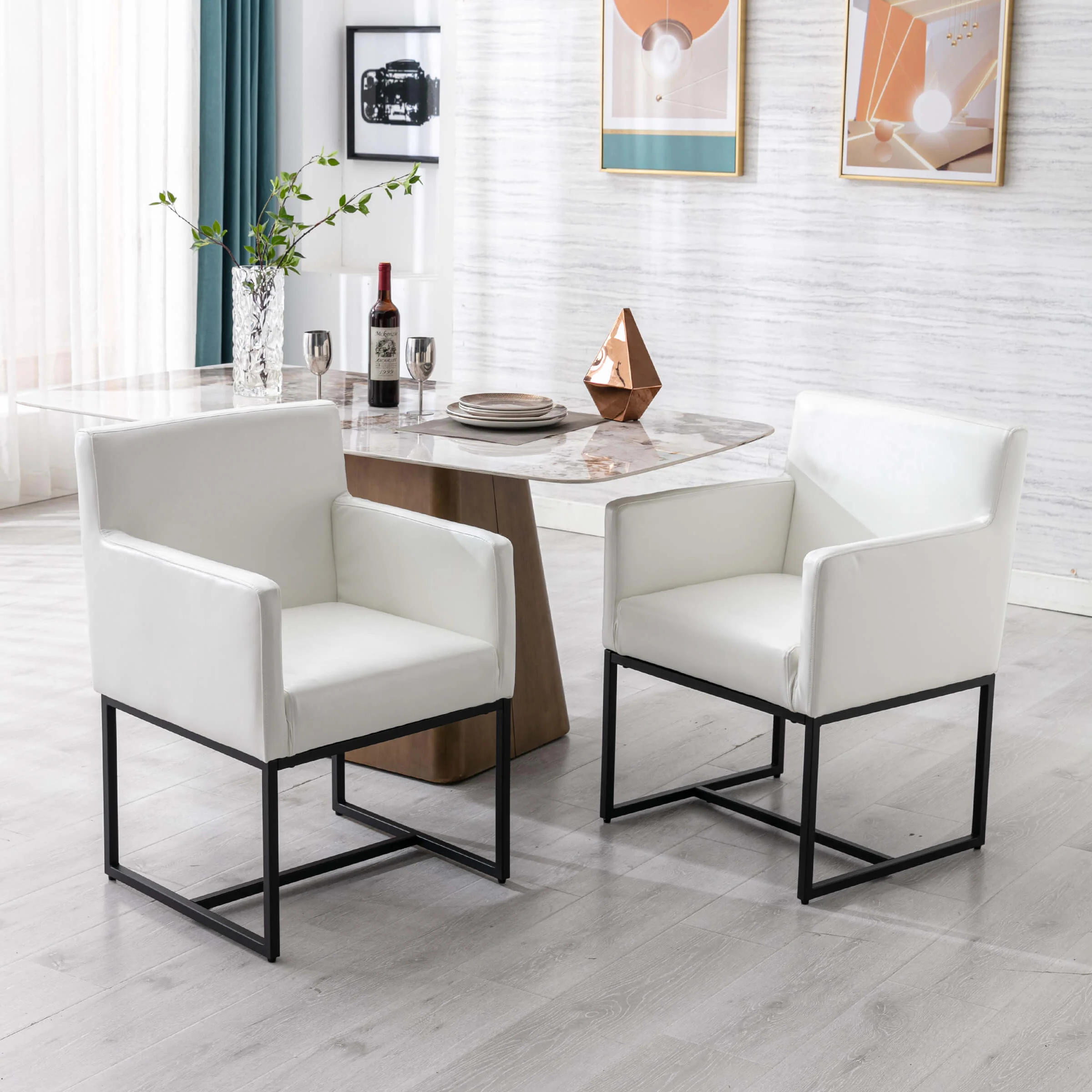 Upholstered Dining Chairs with Arms Set of 2 - 1823DC - Image 10