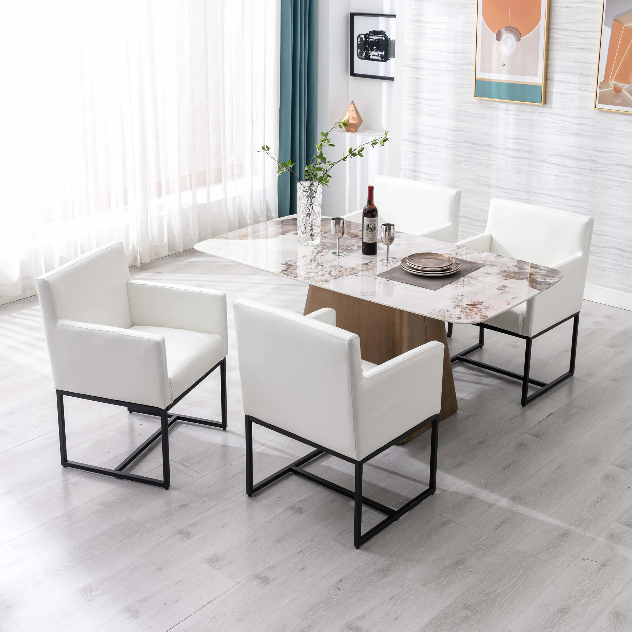 Upholstered Dining Chairs with Arms Set of 2 - 1823DC - Image 12