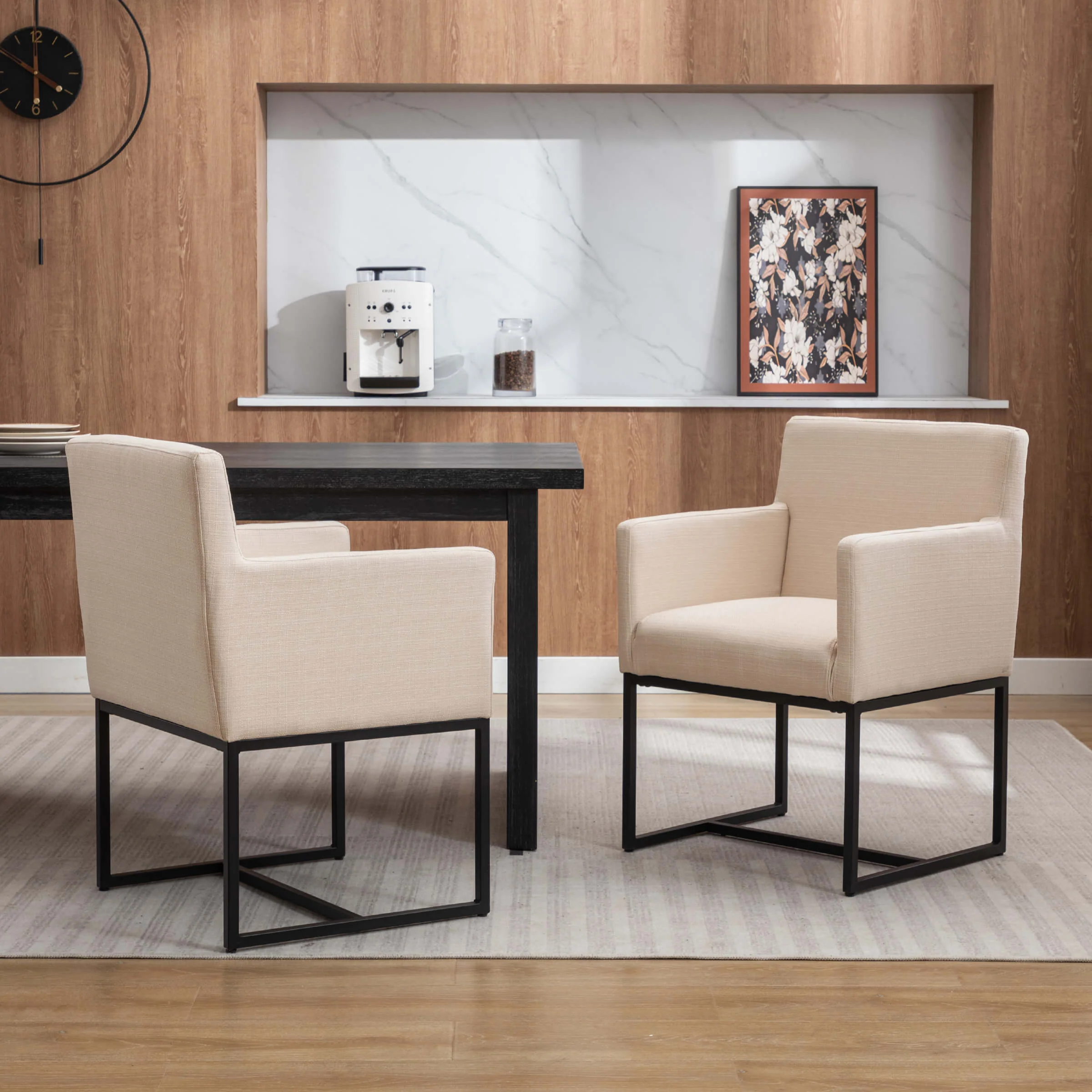 Upholstered Dining Chairs with Arms Set of 2 - 1823DC - Image 2