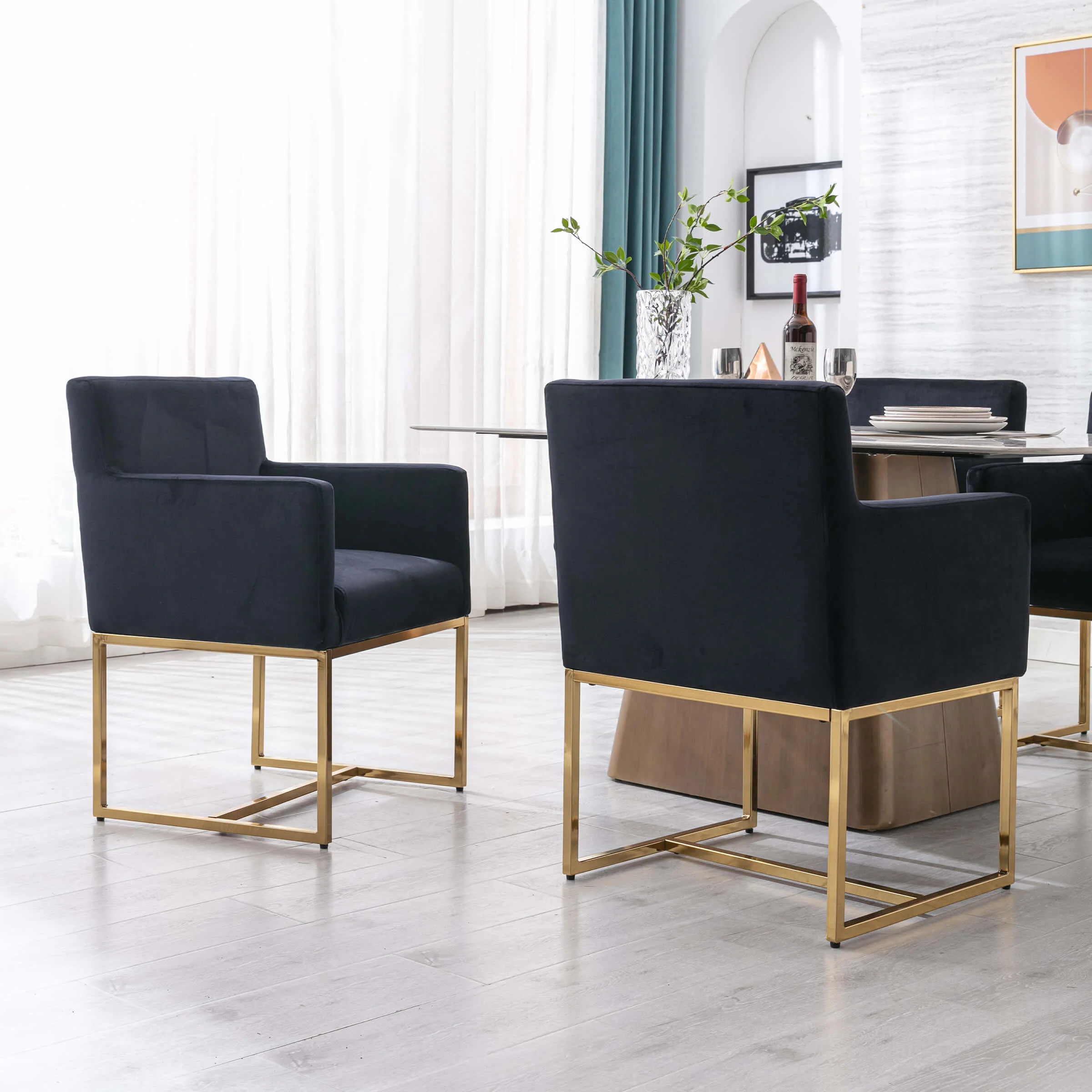Upholstered Dining Chairs with Arms Set of 2 - 1823DC - Image 33