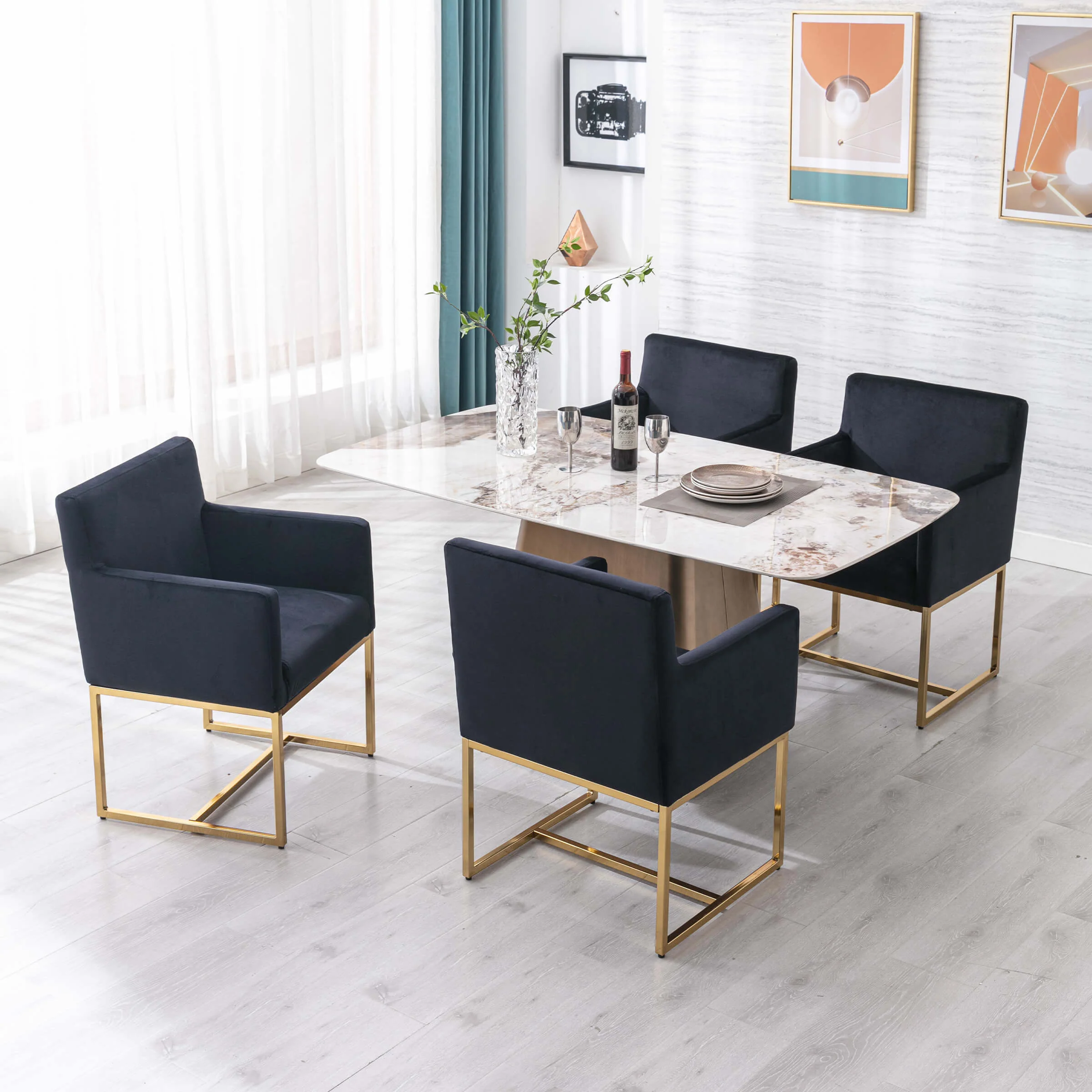 Upholstered Dining Chairs with Arms Set of 2 - 1823DC - Image 34