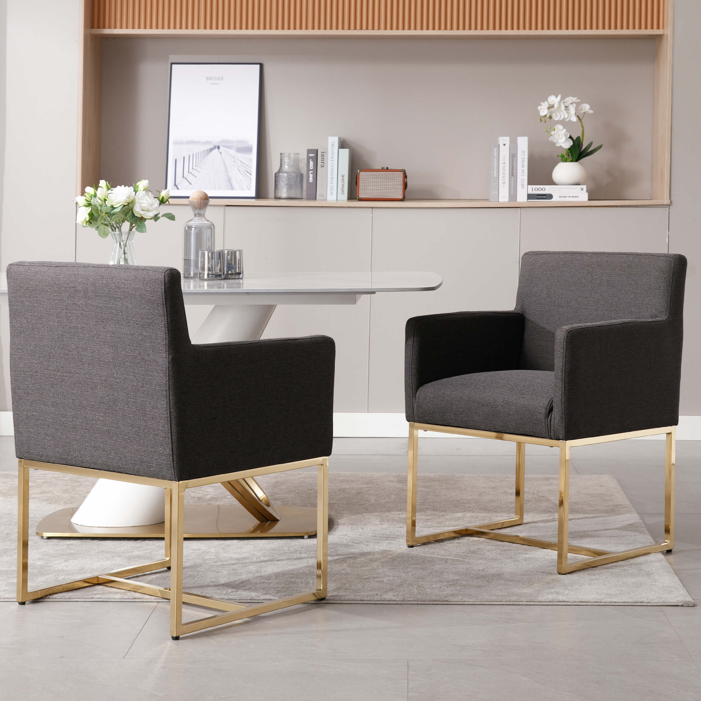 Upholstered Dining Chairs with Arms Set of 2 - 1823DC - Image 46