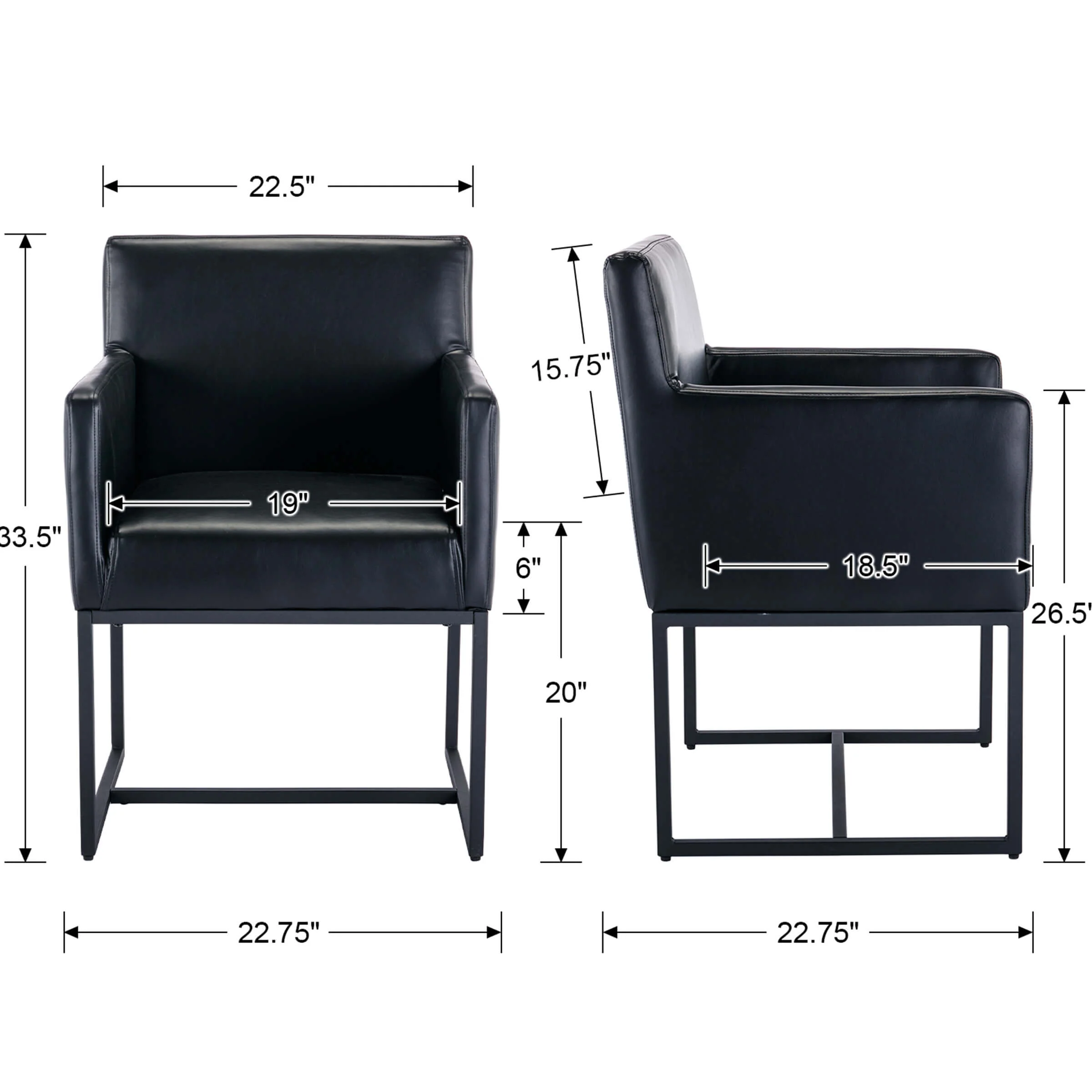 Upholstered Dining Chairs with Arms Set of 2 - 1823DC - Image 58