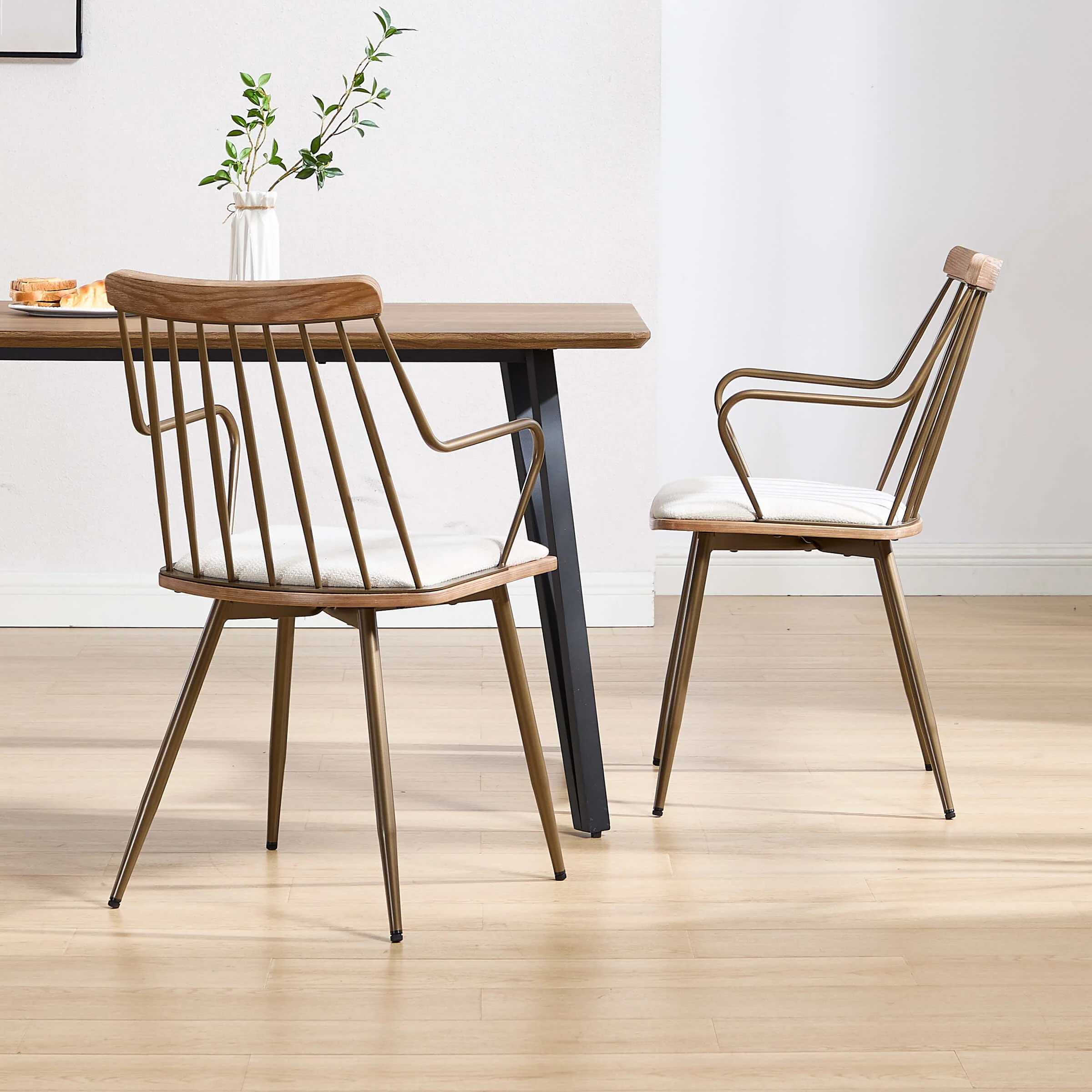 Spindle Back Dining Chairs Set of 2 - 6128DC - Image 2