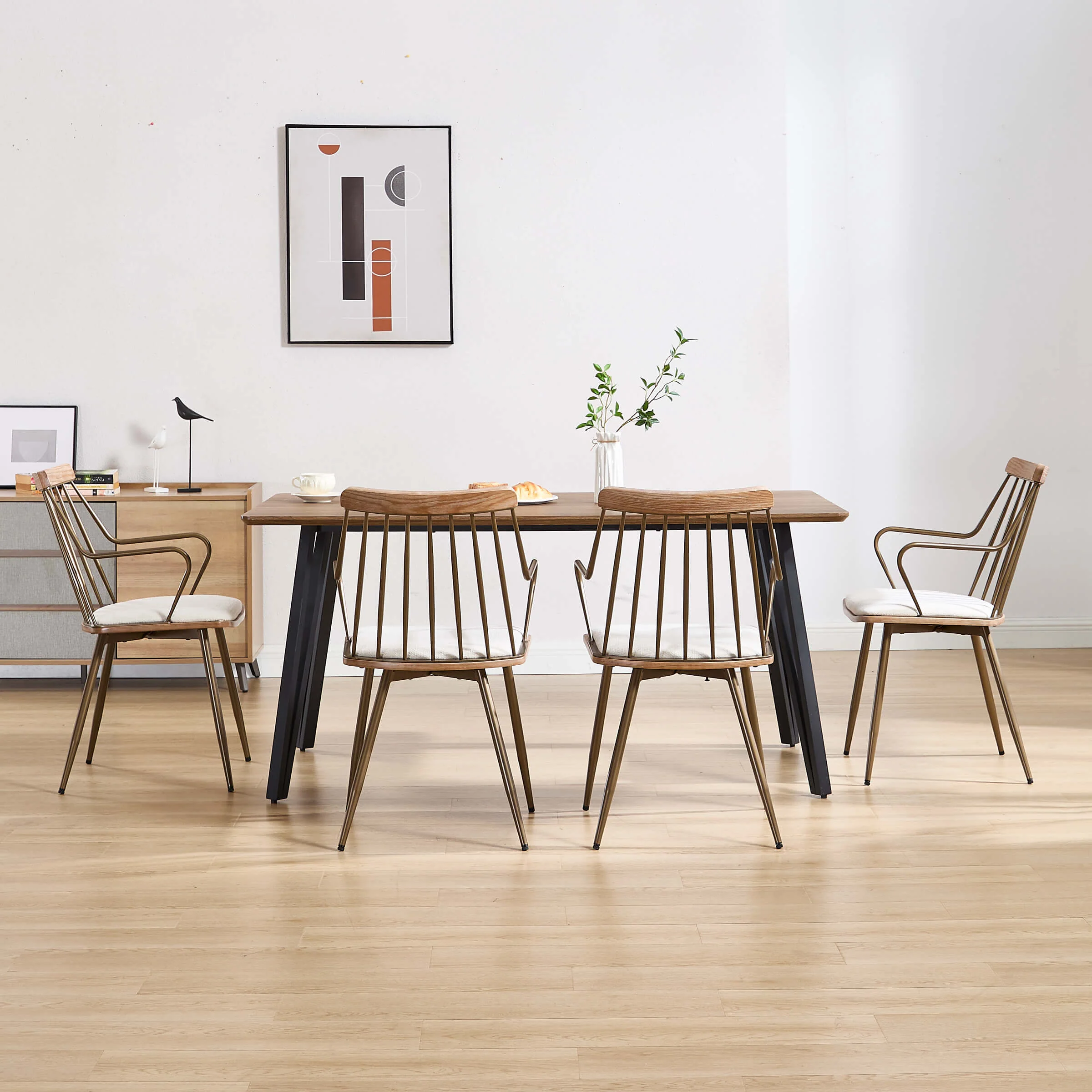 Spindle Back Dining Chairs Set of 2 - 6128DC - Image 3