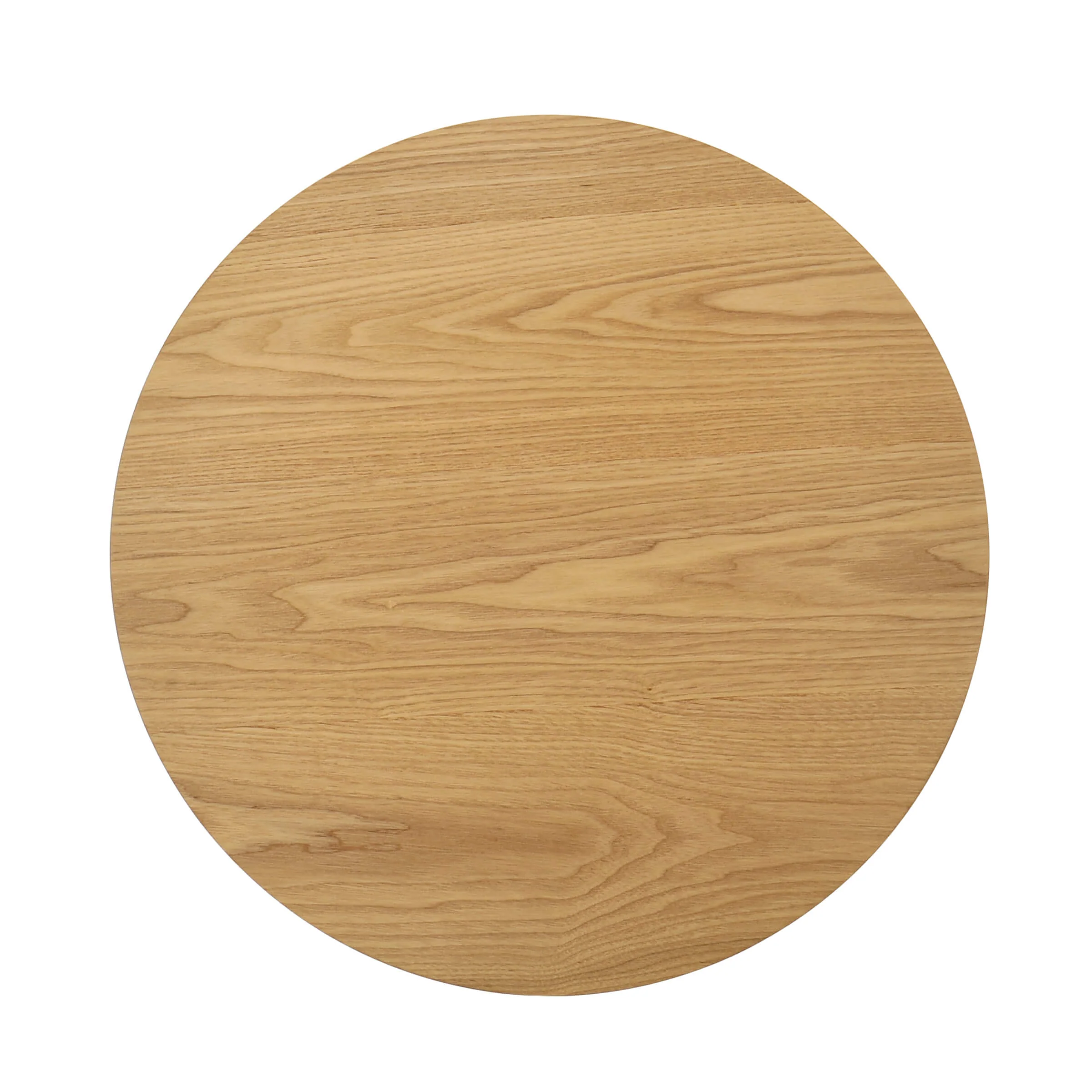 Wooden Round Side Table with Geometric Base - 50005ST - Image 7