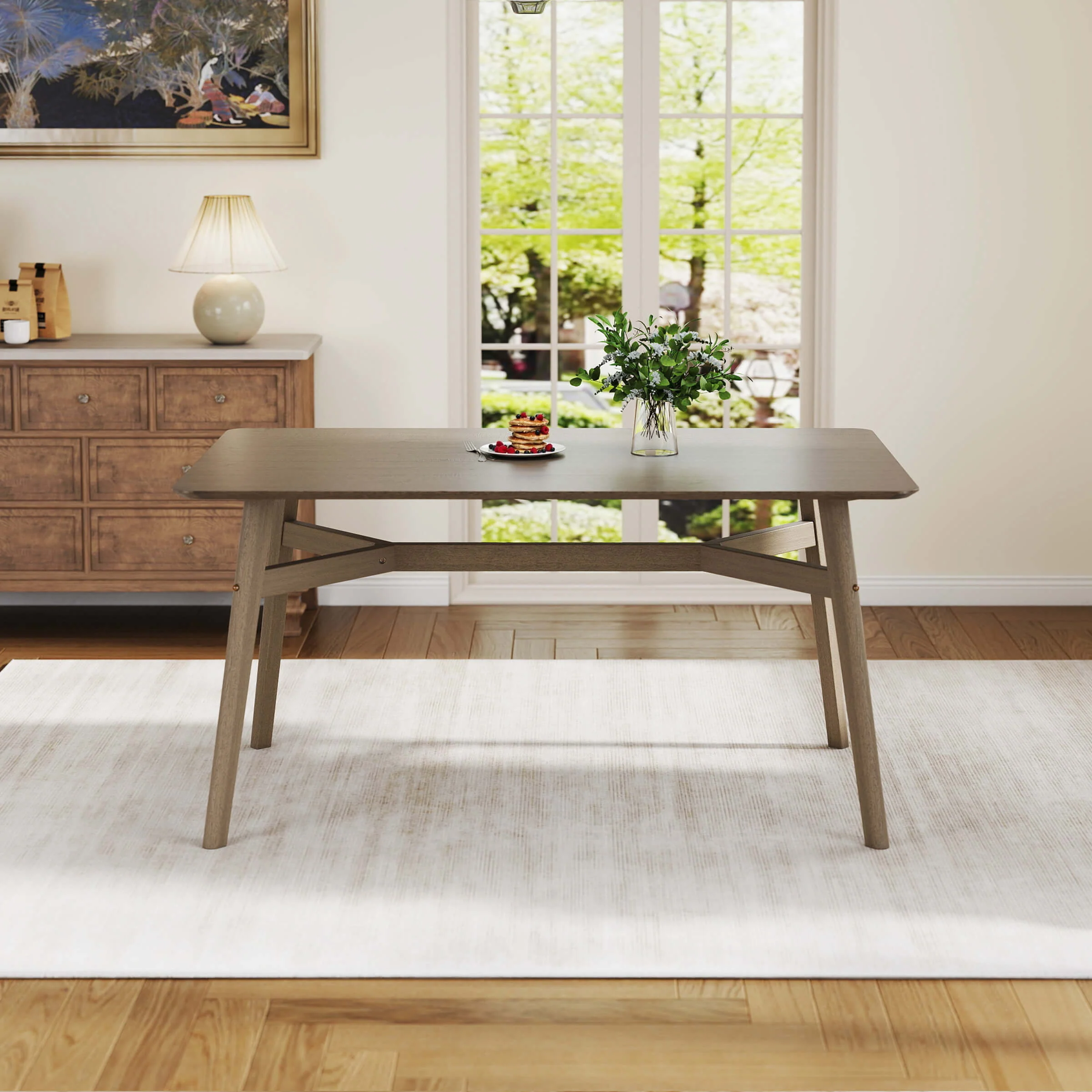 Wood Rectangle Dining Table - 19063DT - Image 13