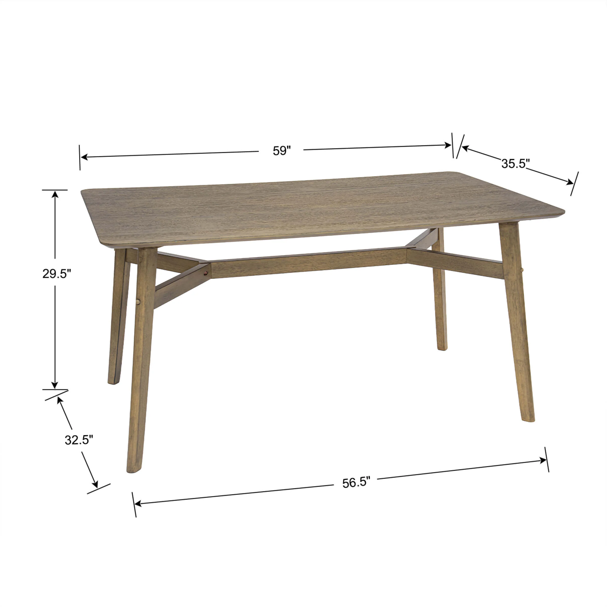 Wood Rectangle Dining Table - 19063DT - Image 6
