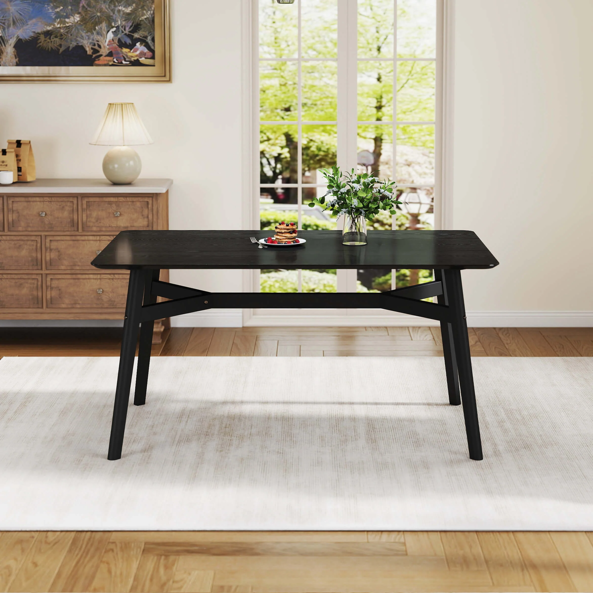 Wood Rectangle Dining Table - 19063DT - Image 8