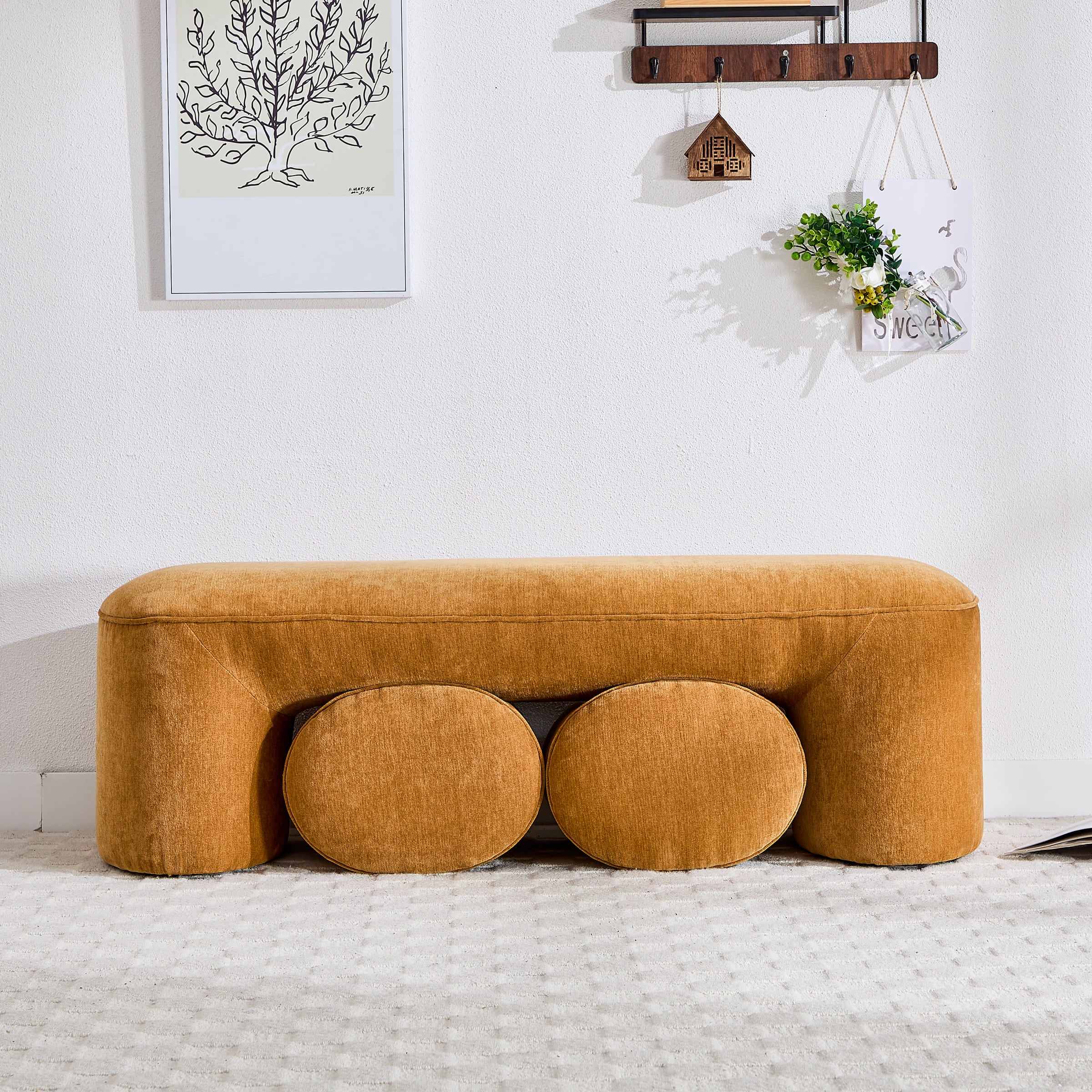 53"W Bedroom Bench with 2 Small Stools - 2653BH - Image 19