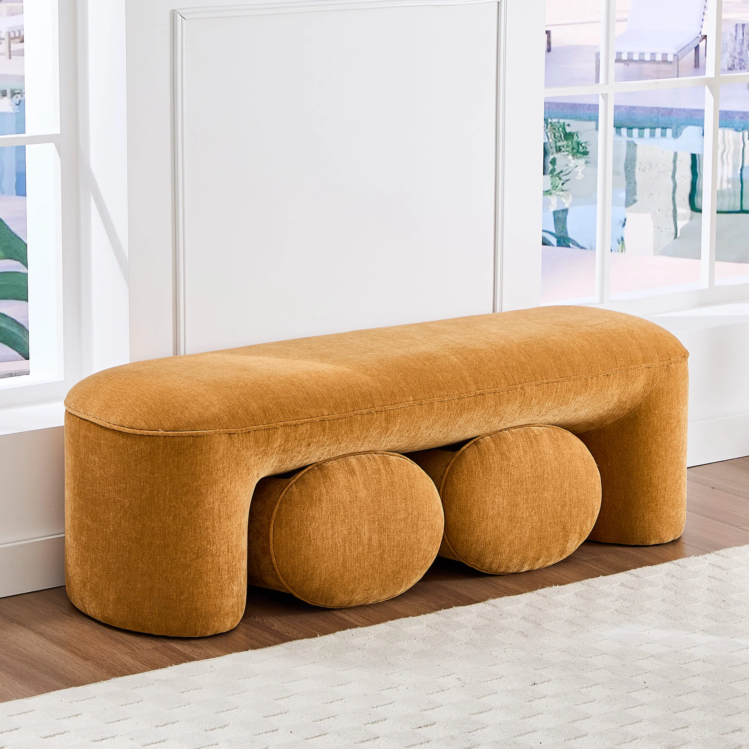 53"W Bedroom Bench with 2 Small Stools - 2653BH - Image 20