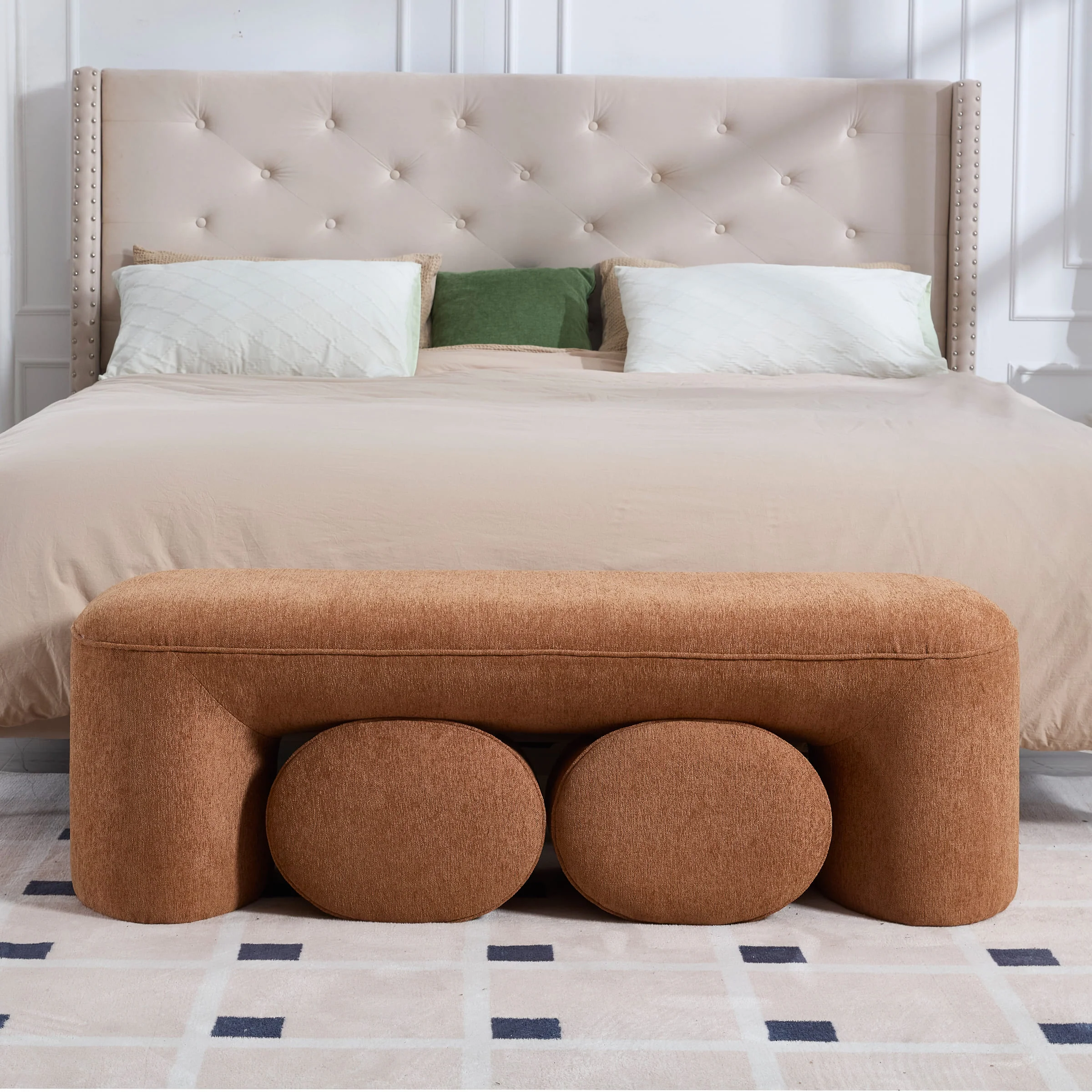 53"W Bedroom Bench with 2 Small Stools - 2653BH - Image 27