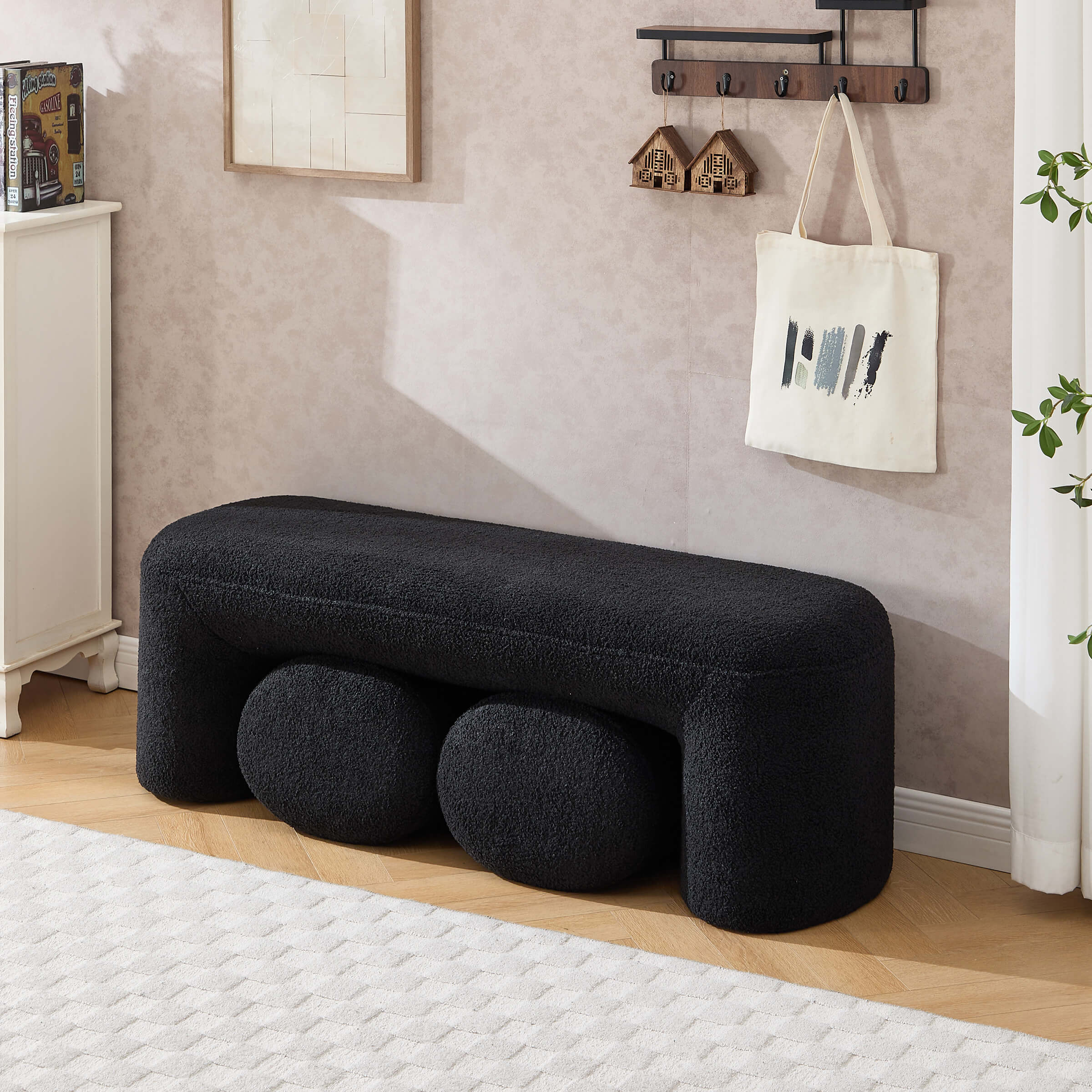 53"W Bedroom Bench with 2 Small Stools - 2653BH - Image 39
