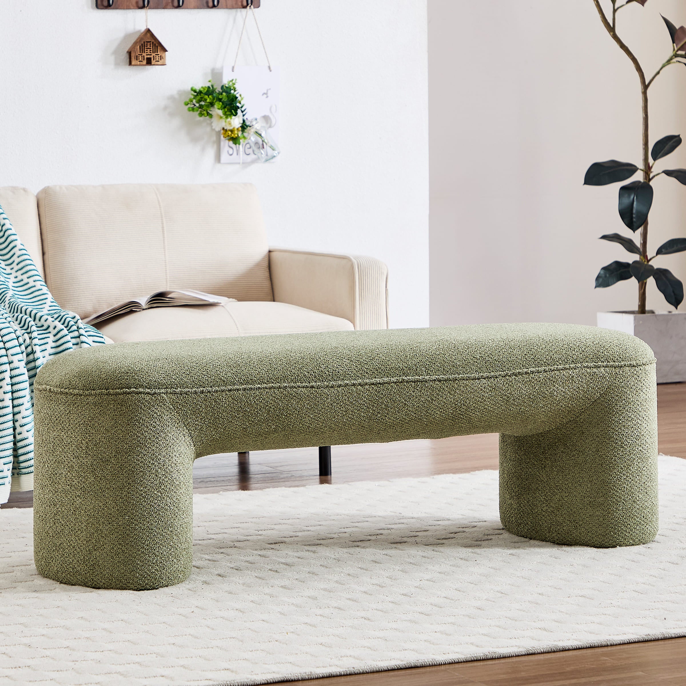 53"W Bedroom Bench with 2 Small Stools - 2653BH - Image 4