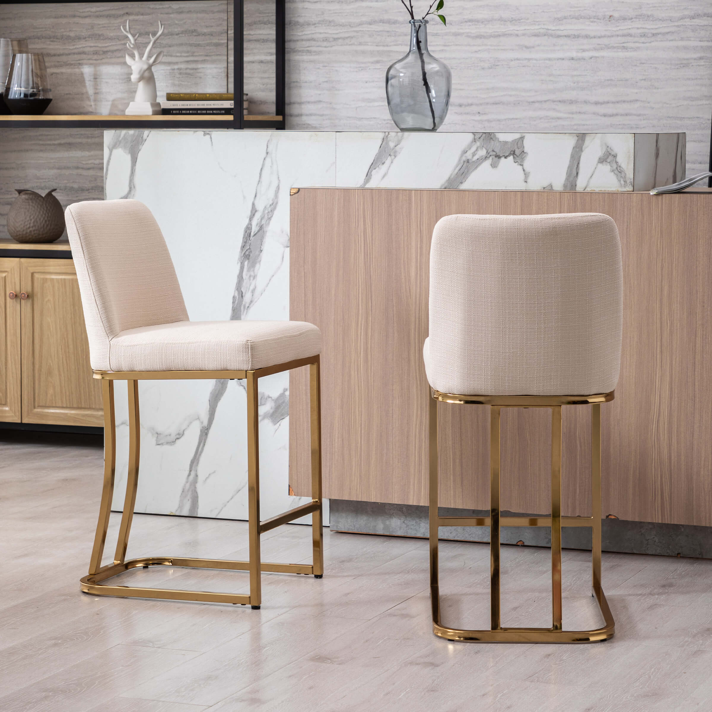 24"H Metal Legs Counter Height Bar Stools Set of 2 - 2956CS - Image 11