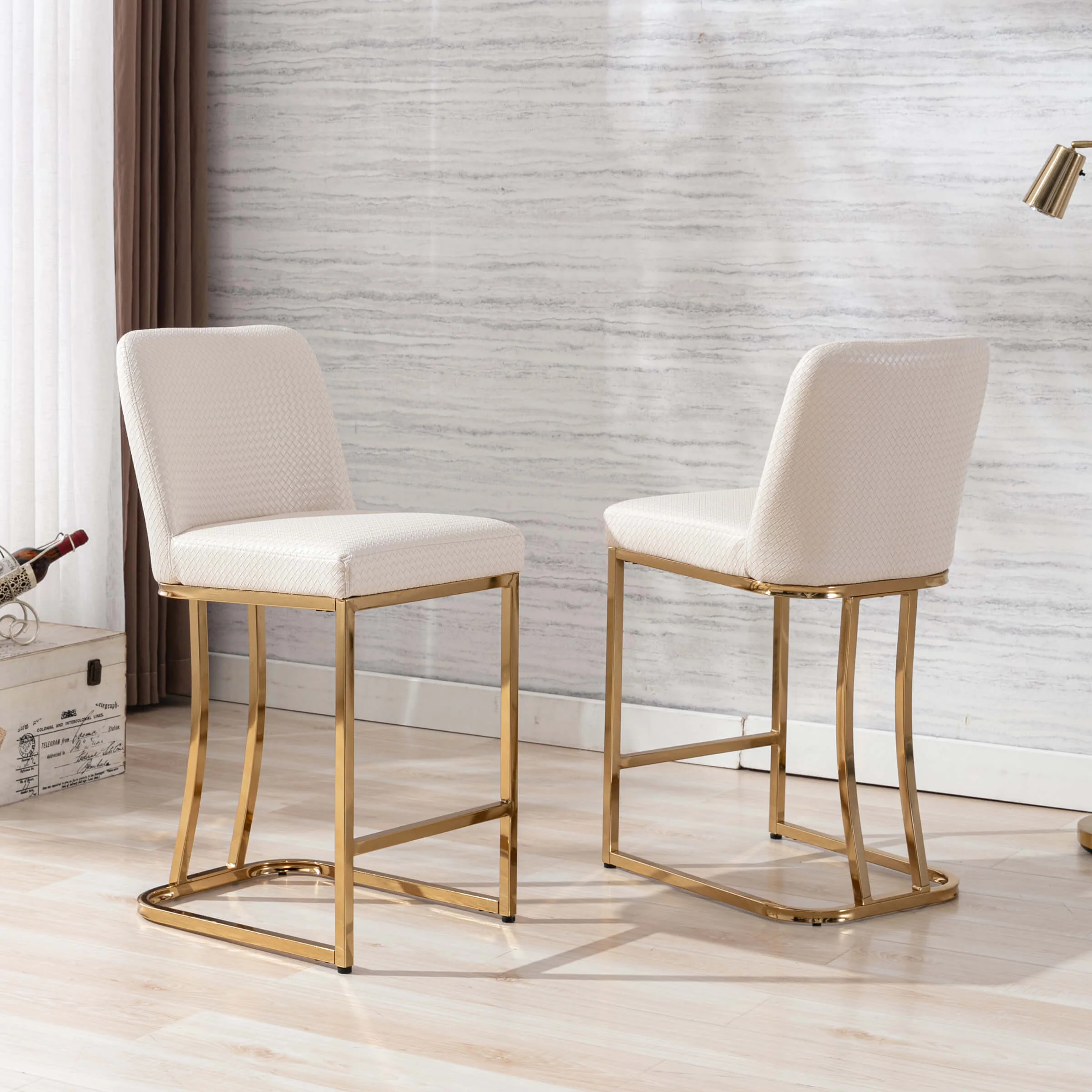 24"H Metal Legs Counter Height Bar Stools Set of 2 - 2956CS - Image 16