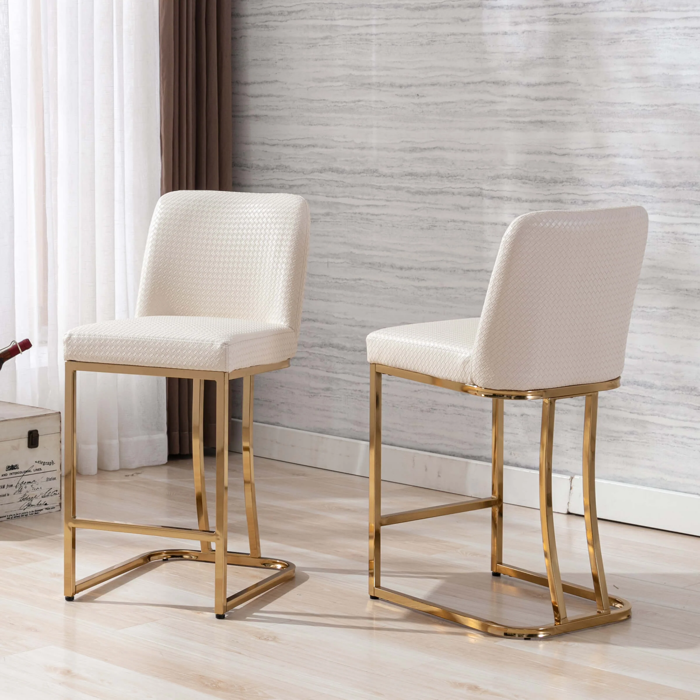 24"H Metal Legs Counter Height Bar Stools Set of 2 - 2956CS - Image 17