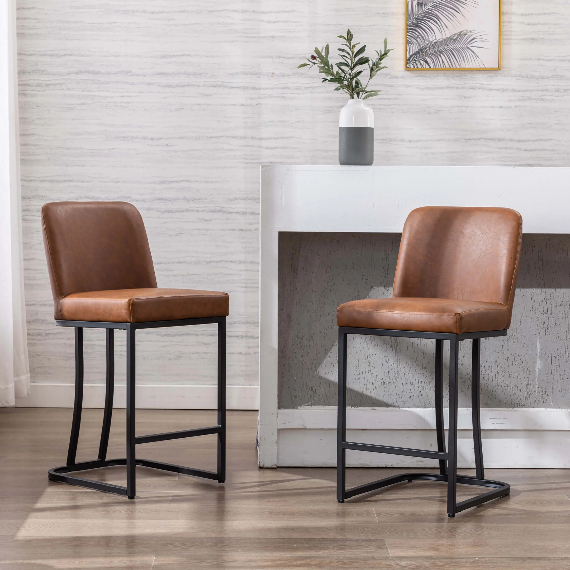 24"H Metal Legs Counter Height Bar Stools Set of 2 - 2956CS - Image 23