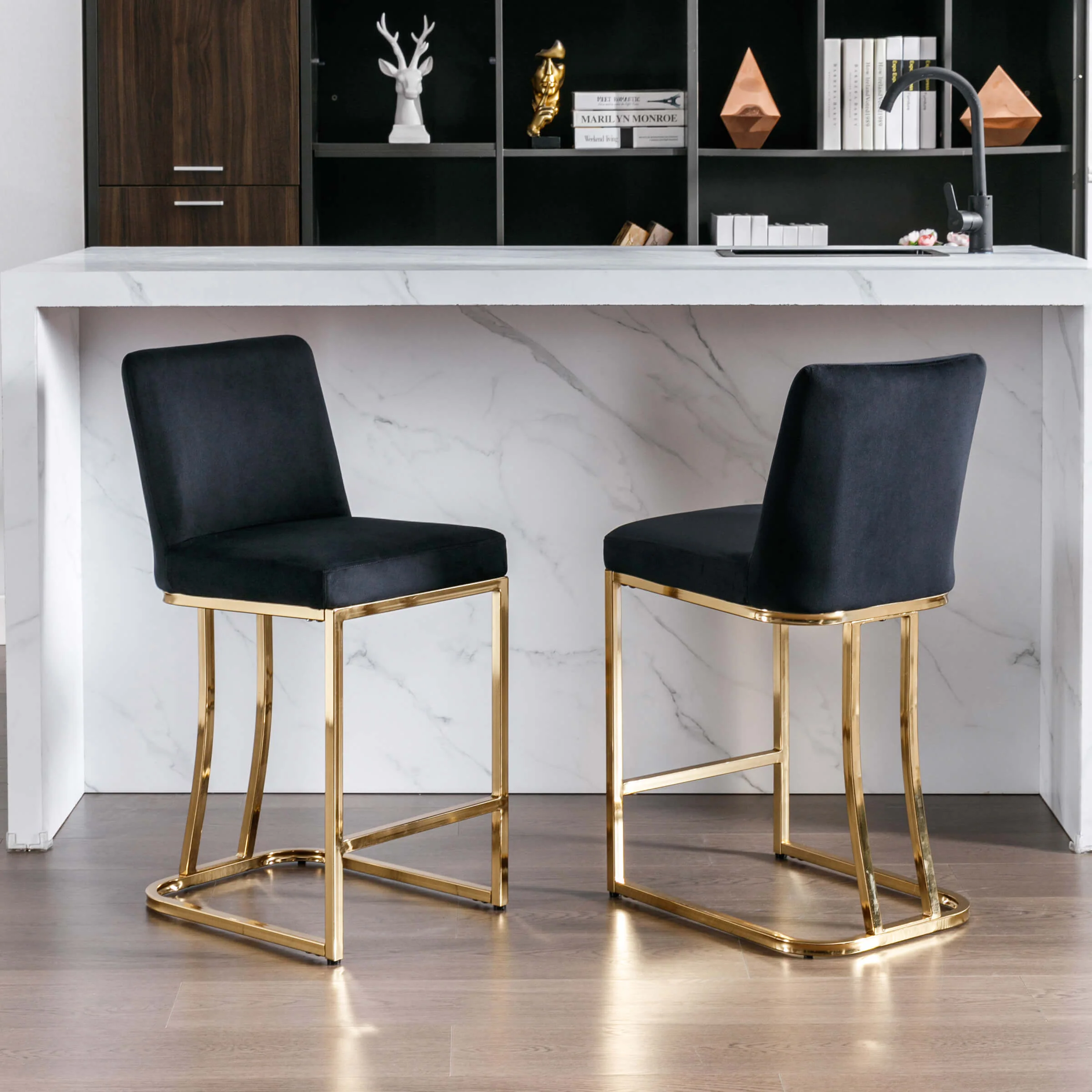 24"H Metal Legs Counter Height Bar Stools Set of 2 - 2956CS - Image 3