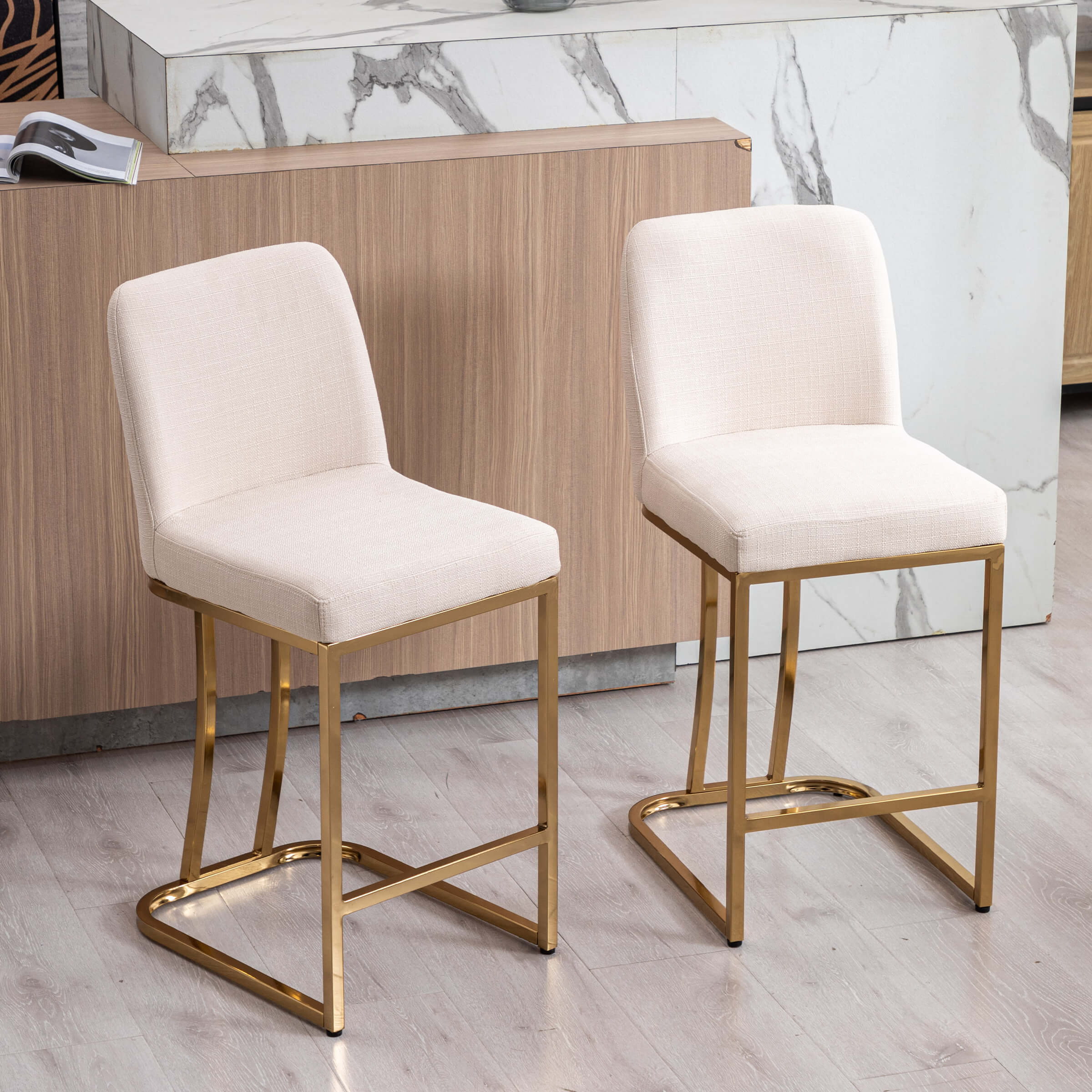 24"H Metal Legs Counter Height Bar Stools Set of 2 - 2956CS - Image 8