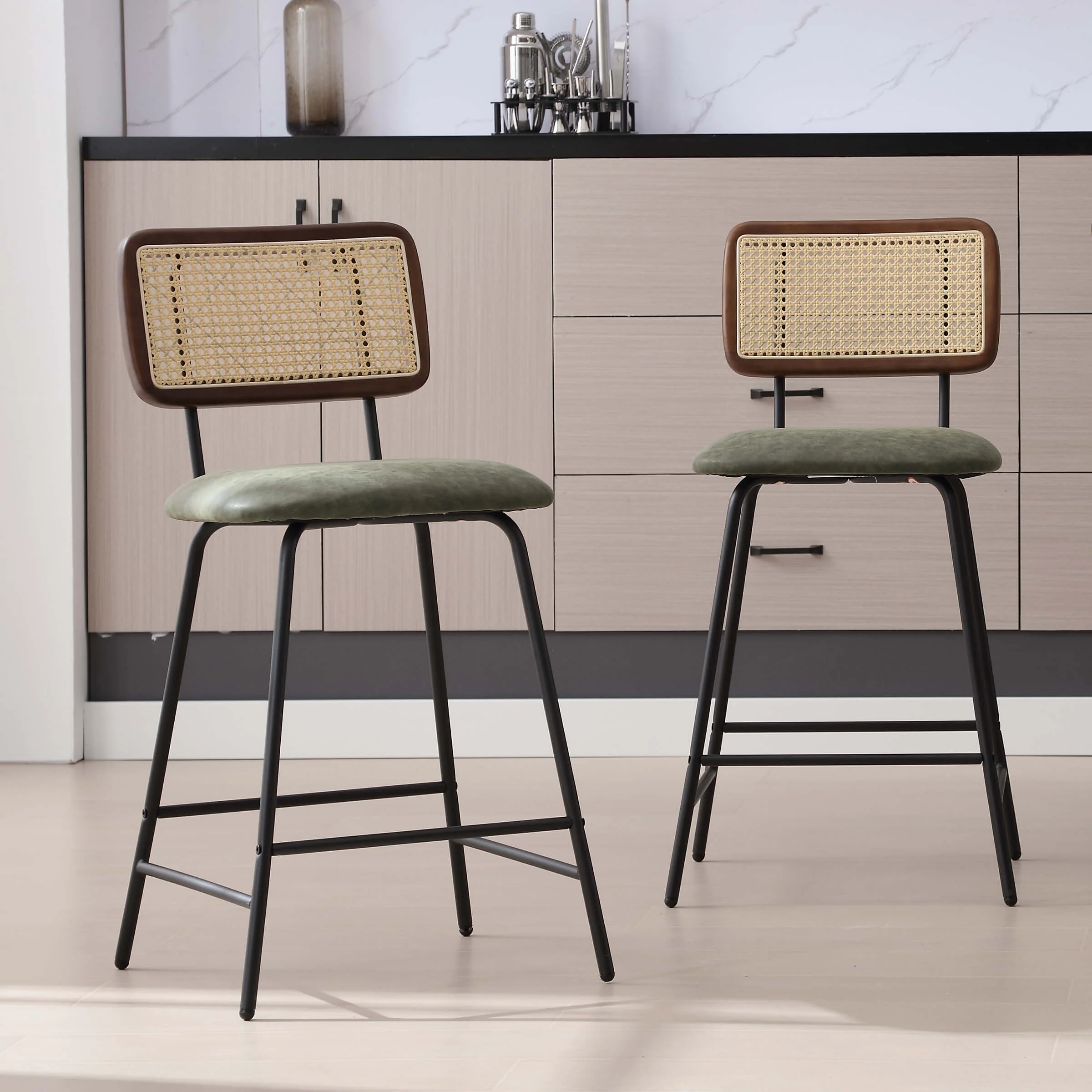 26'' Modern Rattan Counter Stools Set of 2 - 5348CS - Image 10