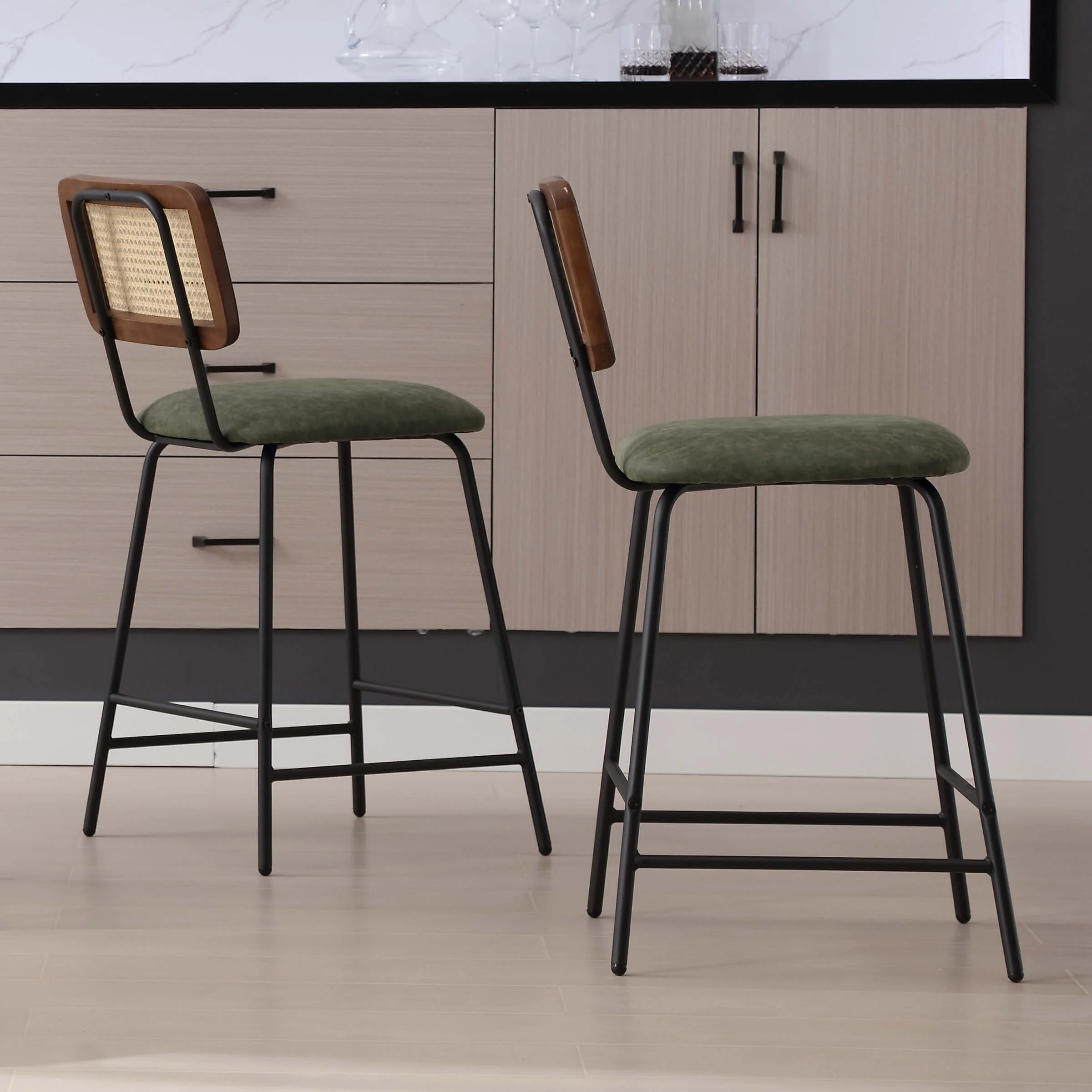 26'' Modern Rattan Counter Stools Set of 2 - 5348CS - Image 11