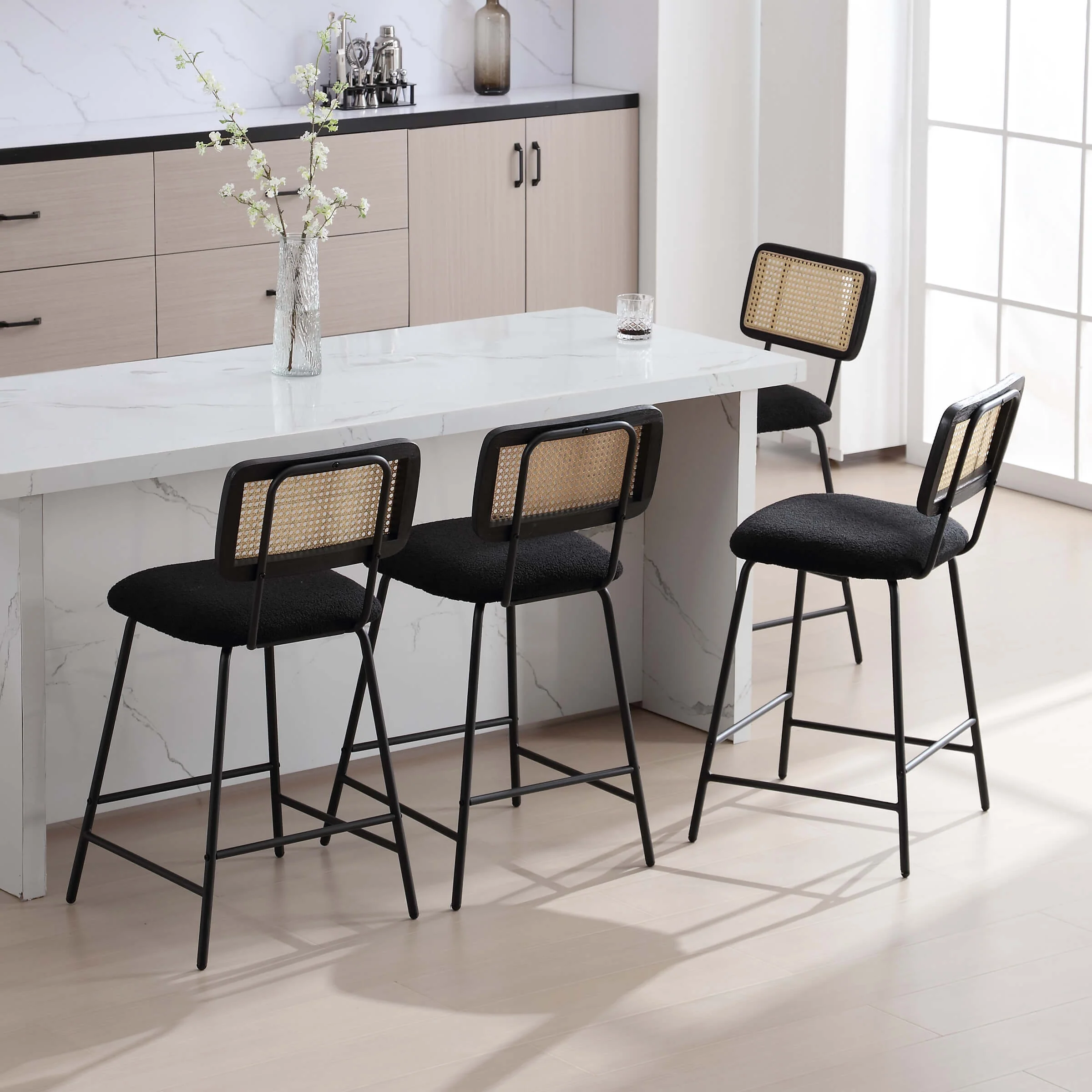 26'' Modern Rattan Counter Stools Set of 2 - 5348CS - Image 4