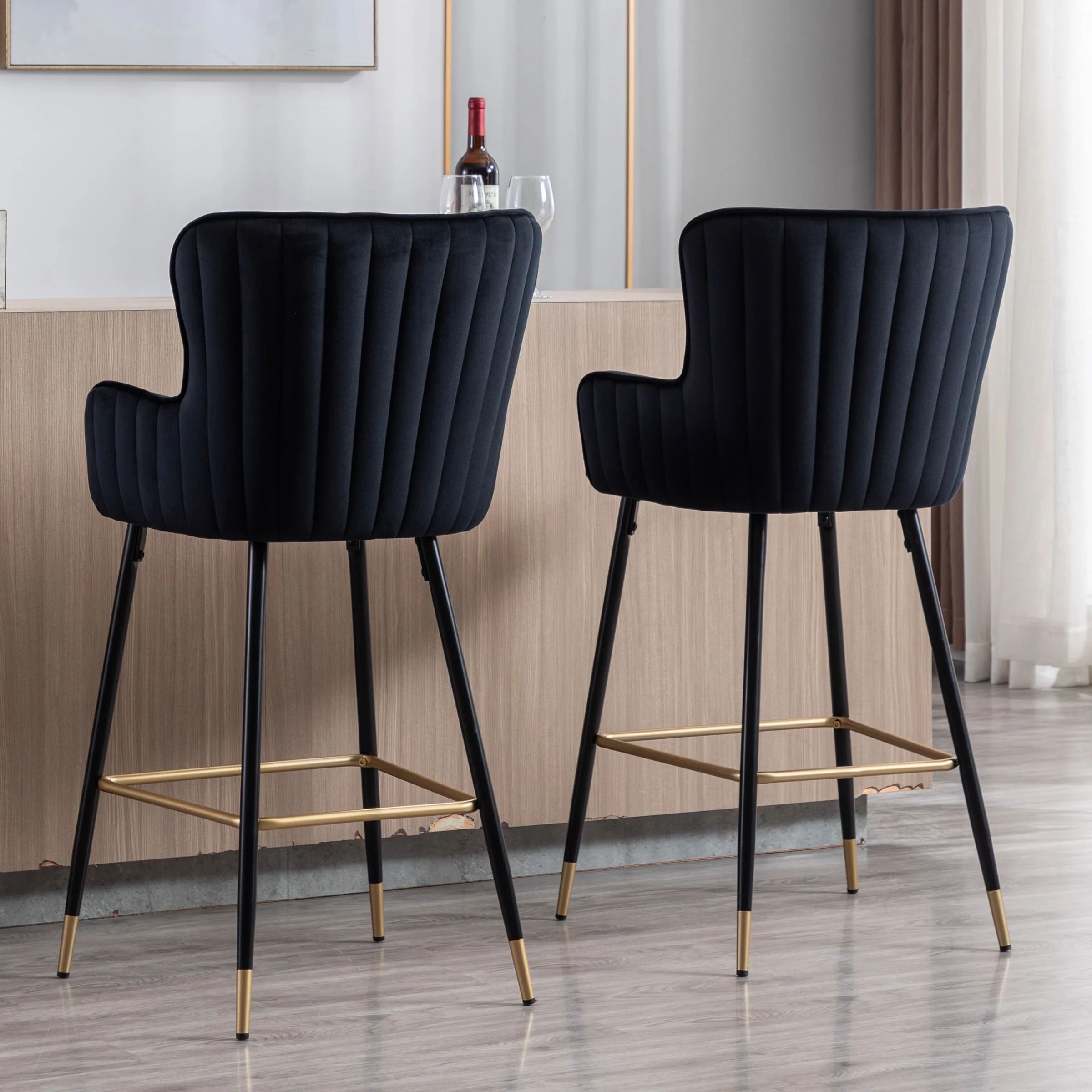 26"H & 30”H Wing Back Counter & Bar Stools Set of 2 - 80034 - Image 19