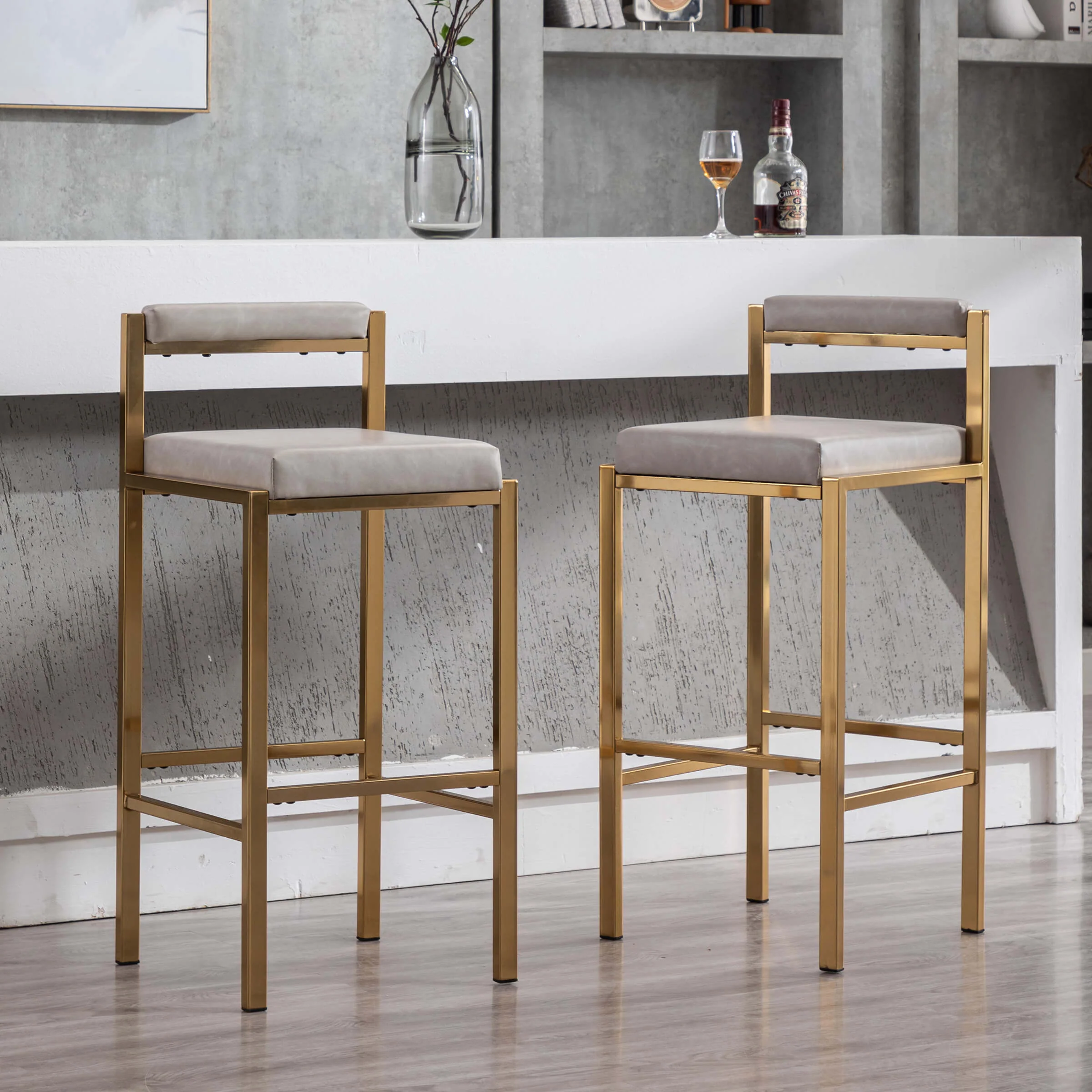 30"H Low Back Bar Stools Set of 2 - 5300BS - Image 15