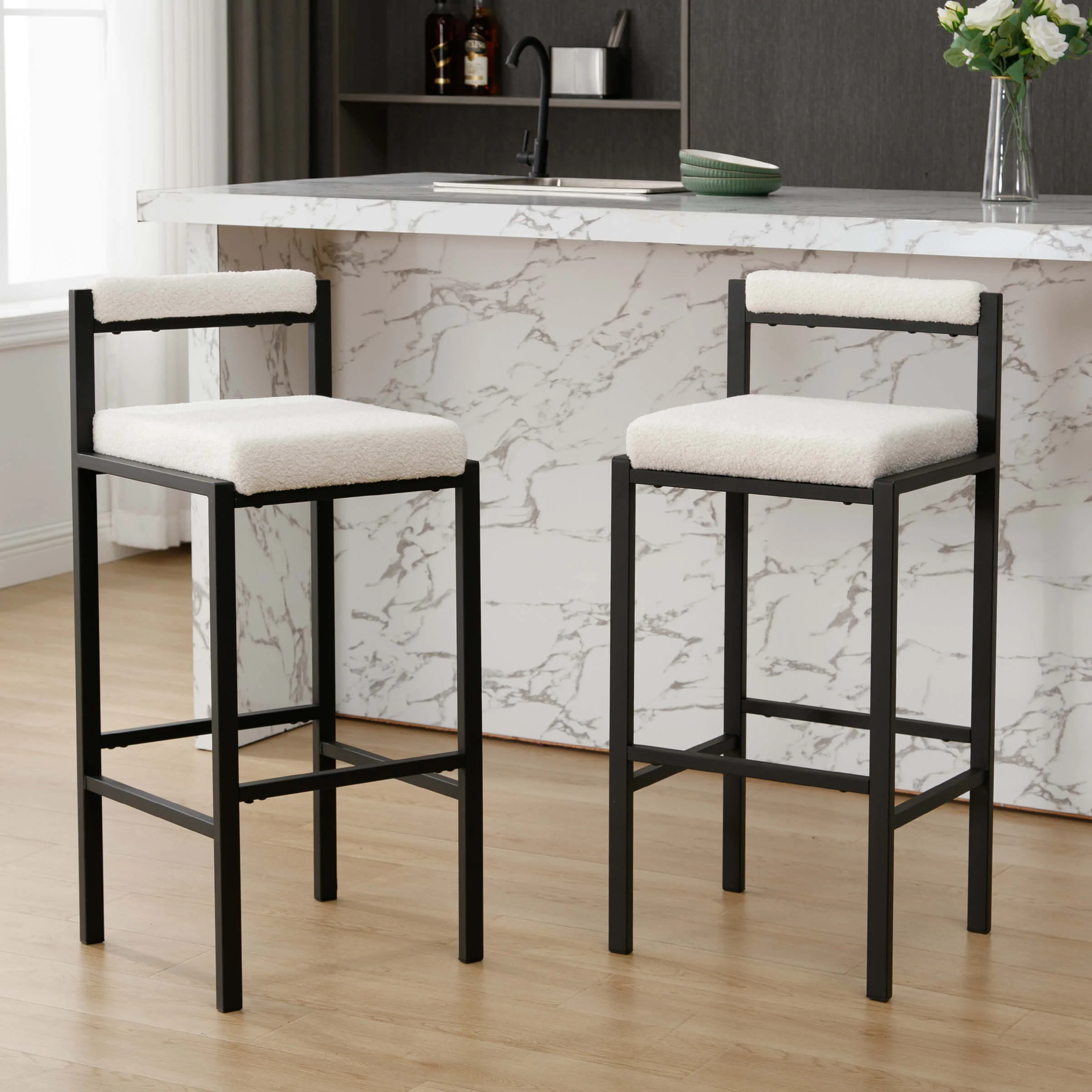 30"H Low Back Bar Stools Set of 2 - 5300BS - Image 28