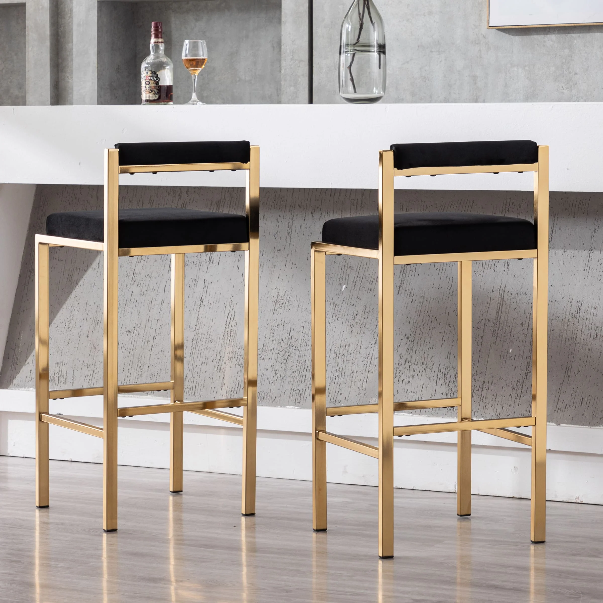 30"H Low Back Bar Stools Set of 2 - 5300BS - Image 3