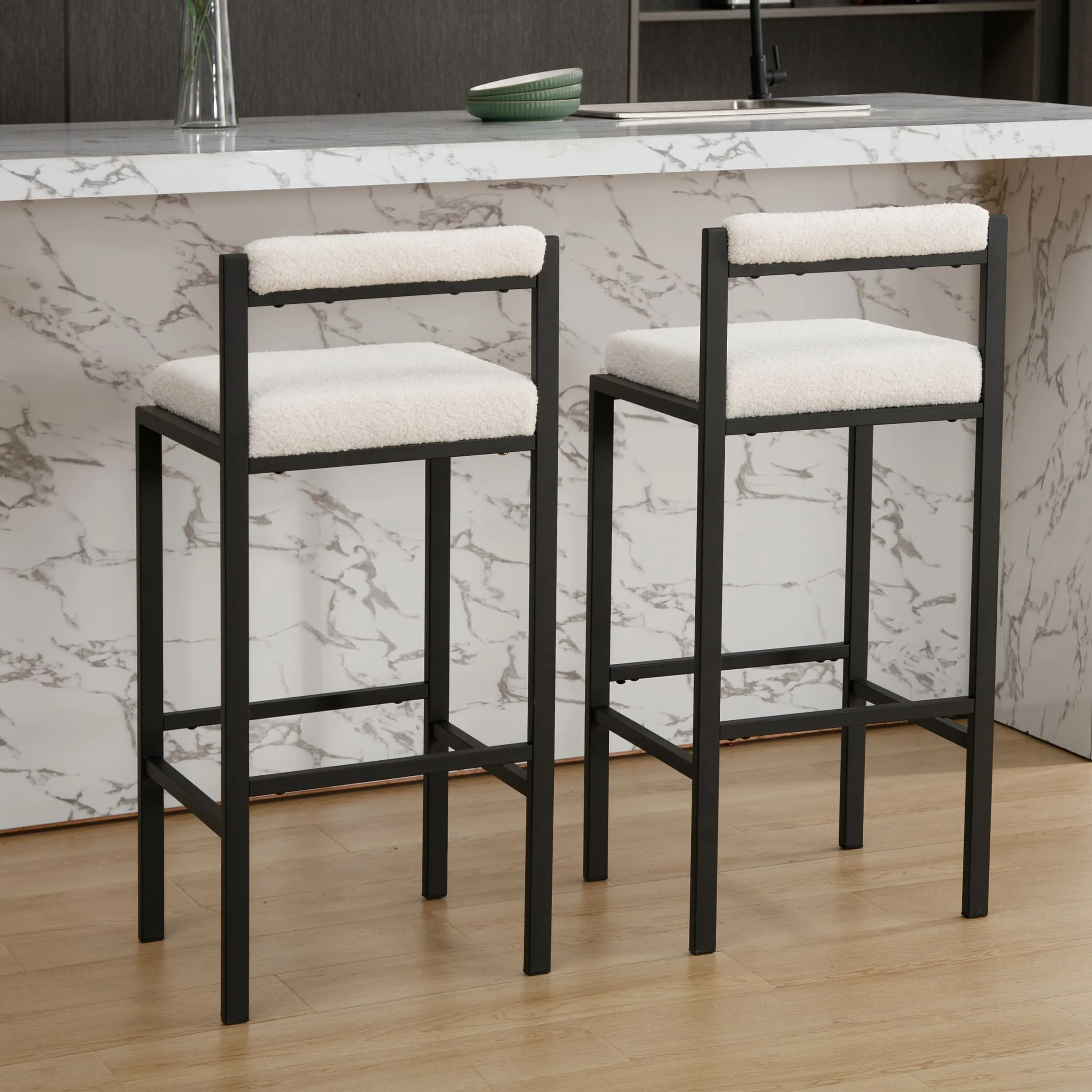 30"H Low Back Bar Stools Set of 2 - 5300BS - Image 30