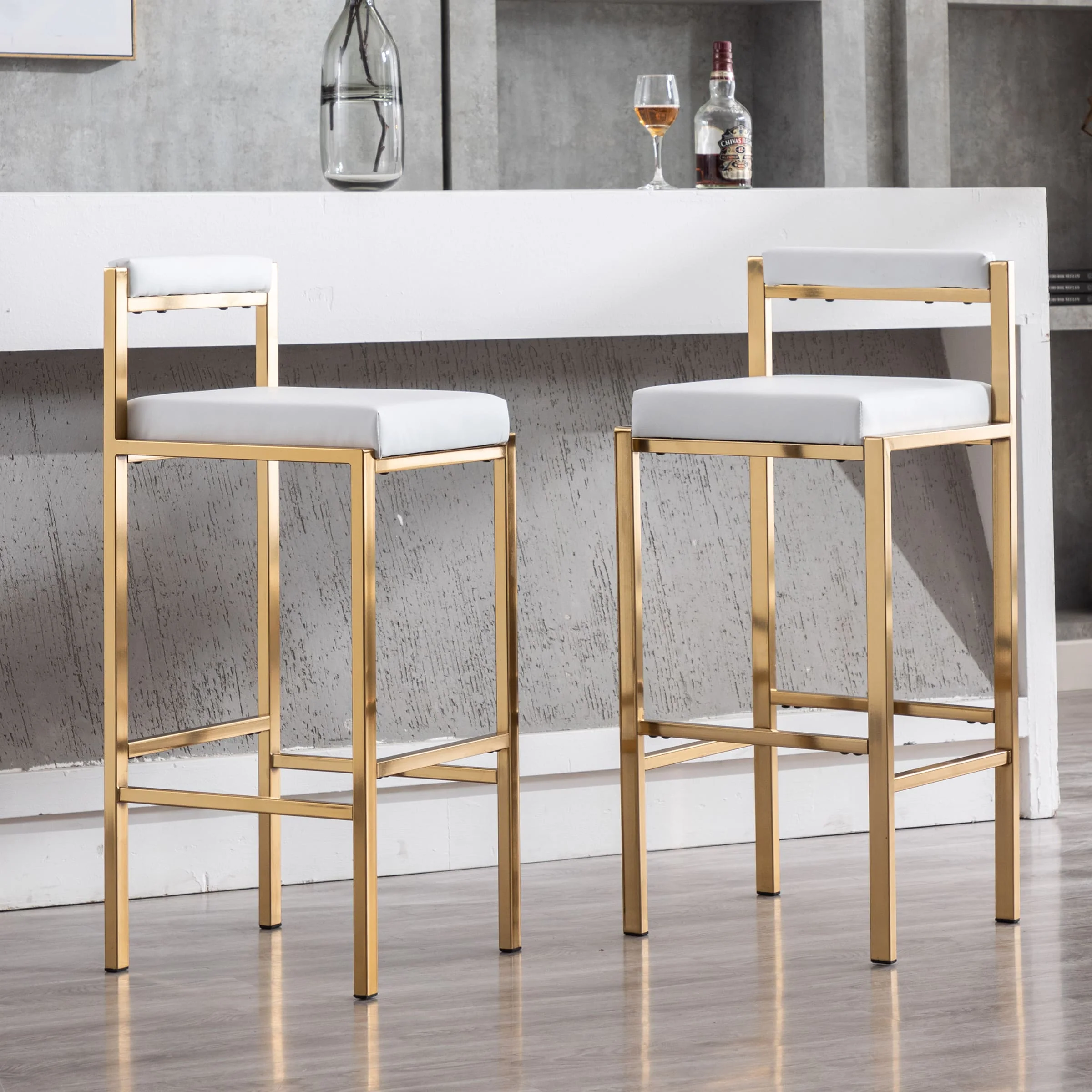30"H Low Back Bar Stools Set of 2 - 5300BS - Image 9
