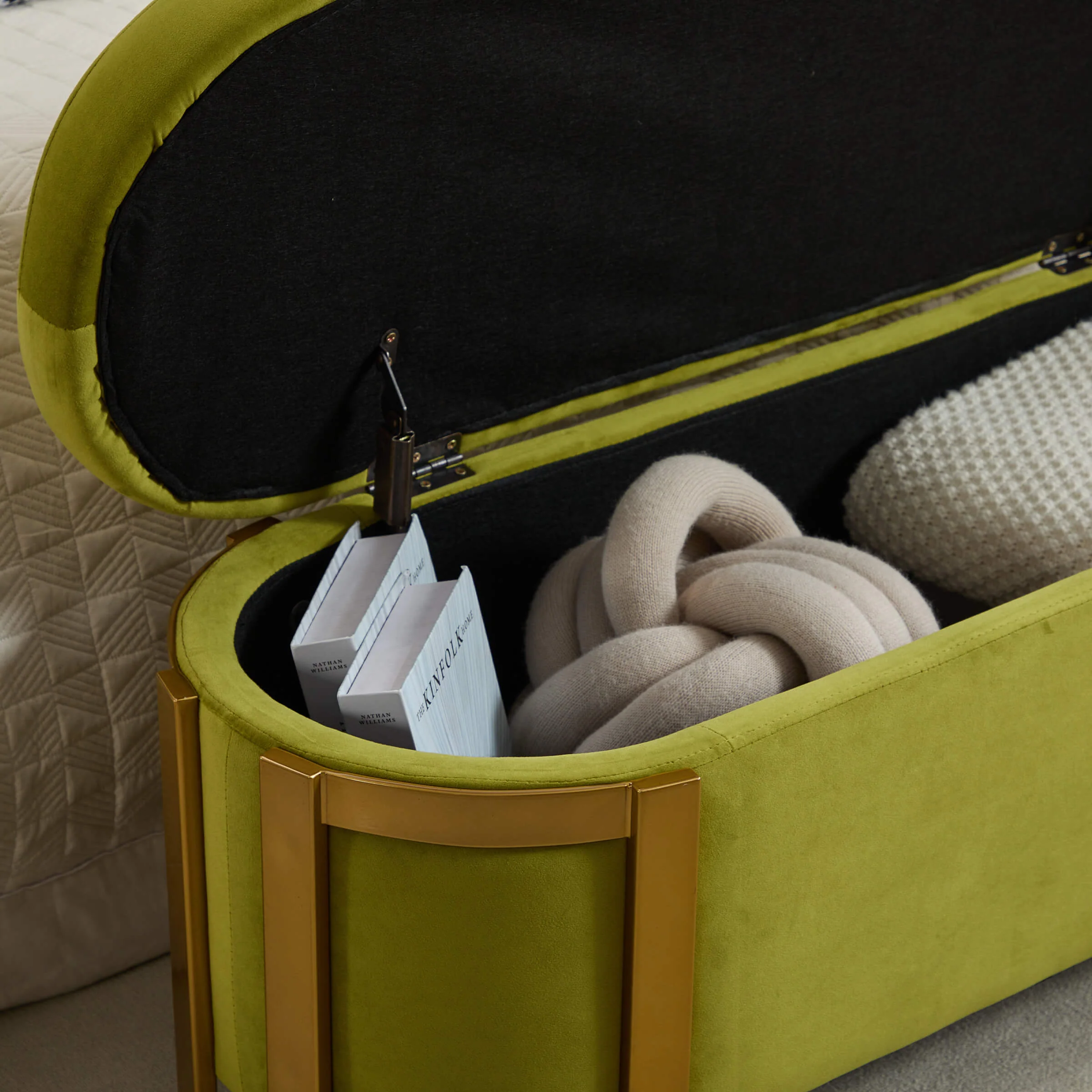 48”W Storage Bench Ottoman End of Bed - 5001BH - Image 14