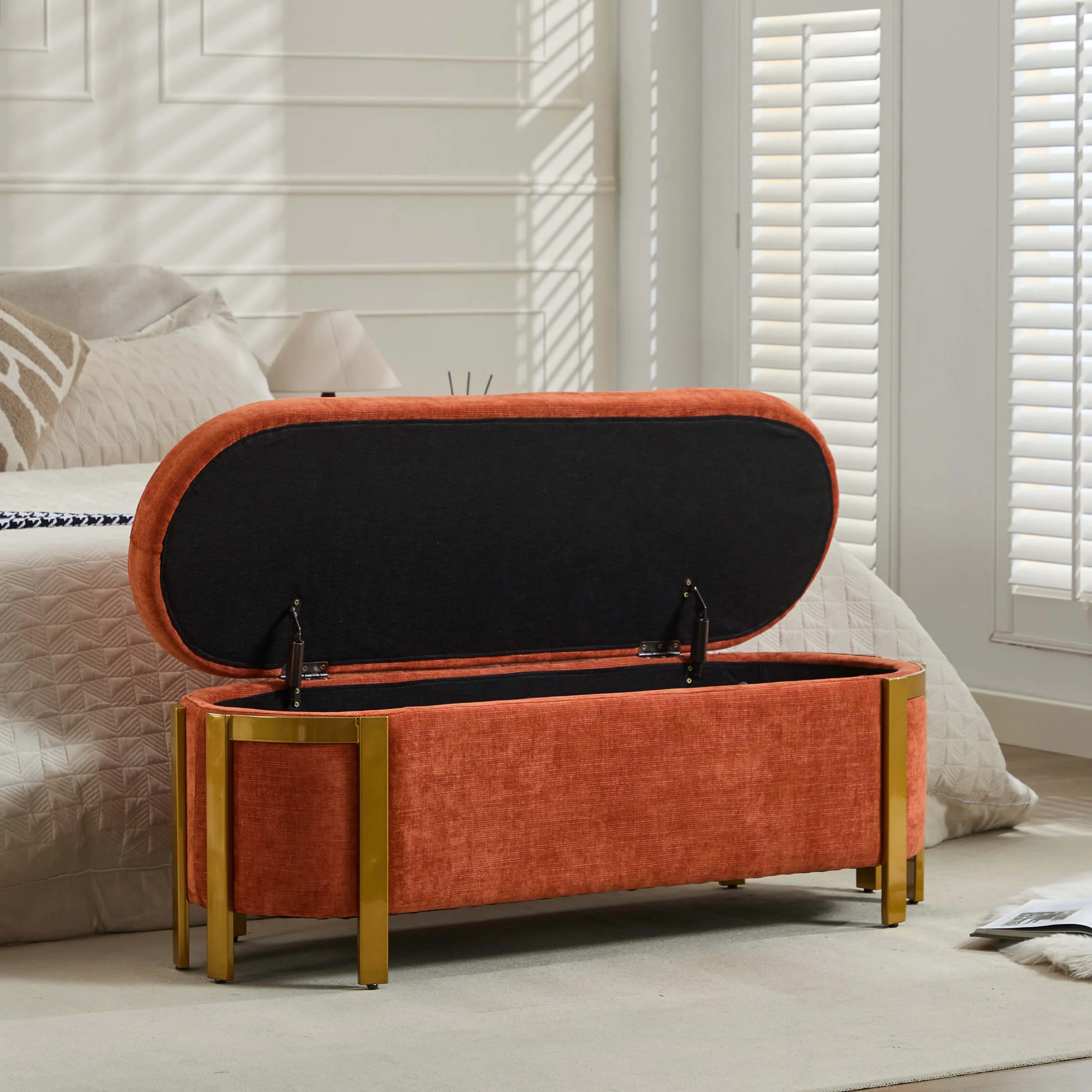 48”W Storage Bench Ottoman End of Bed - 5001BH - Image 21