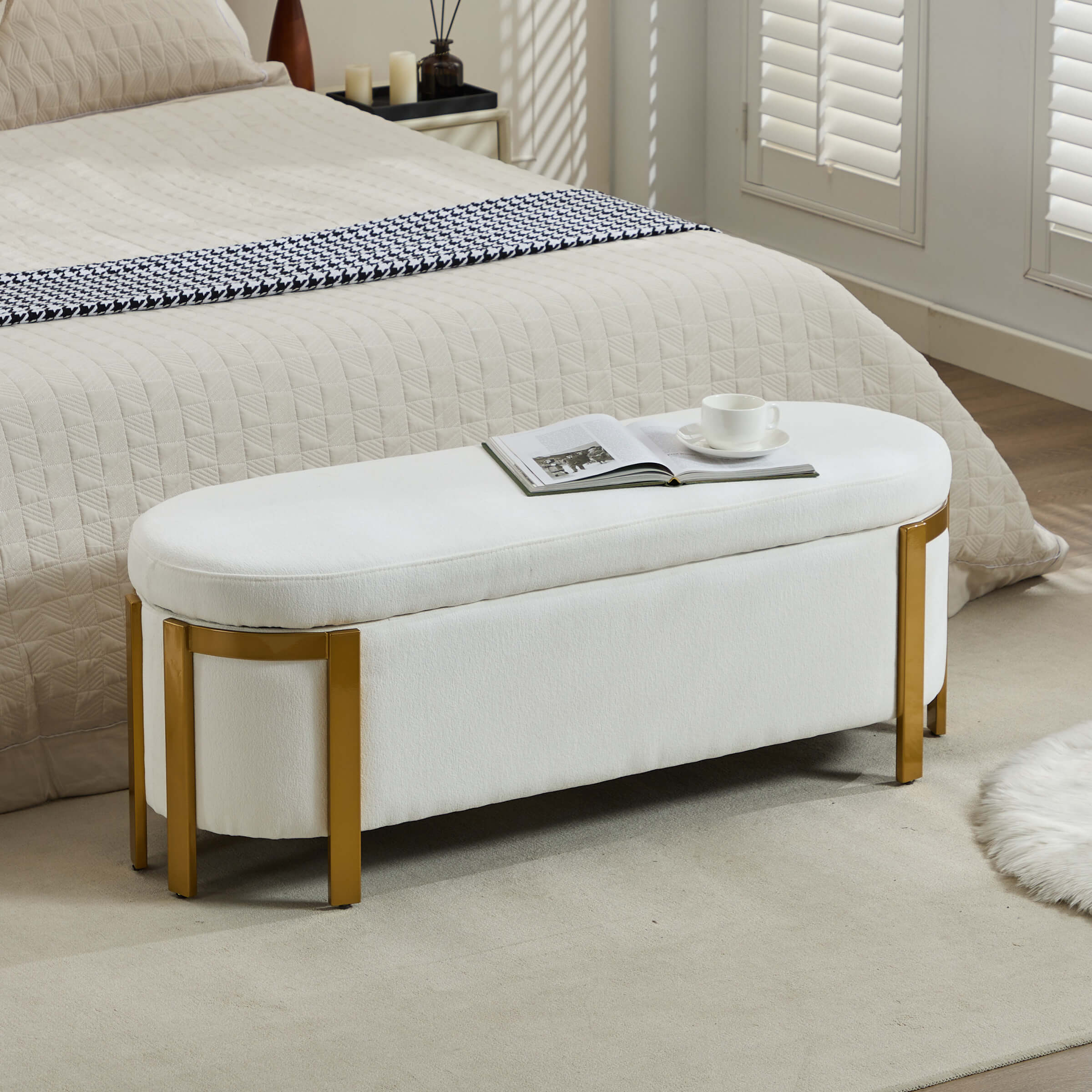 48”W Storage Bench Ottoman End of Bed - 5001BH - Image 27