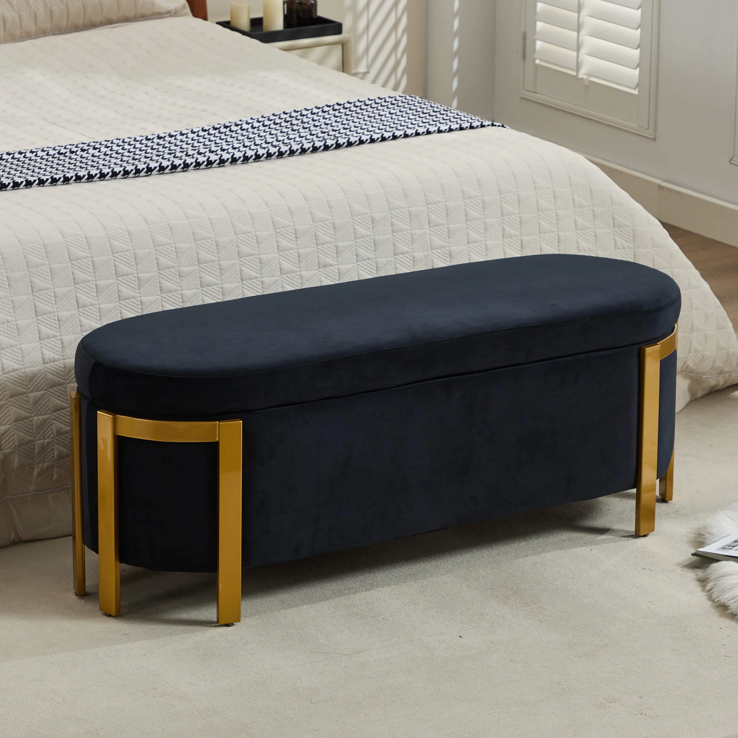 48”W Storage Bench Ottoman End of Bed - 5001BH - Image 35