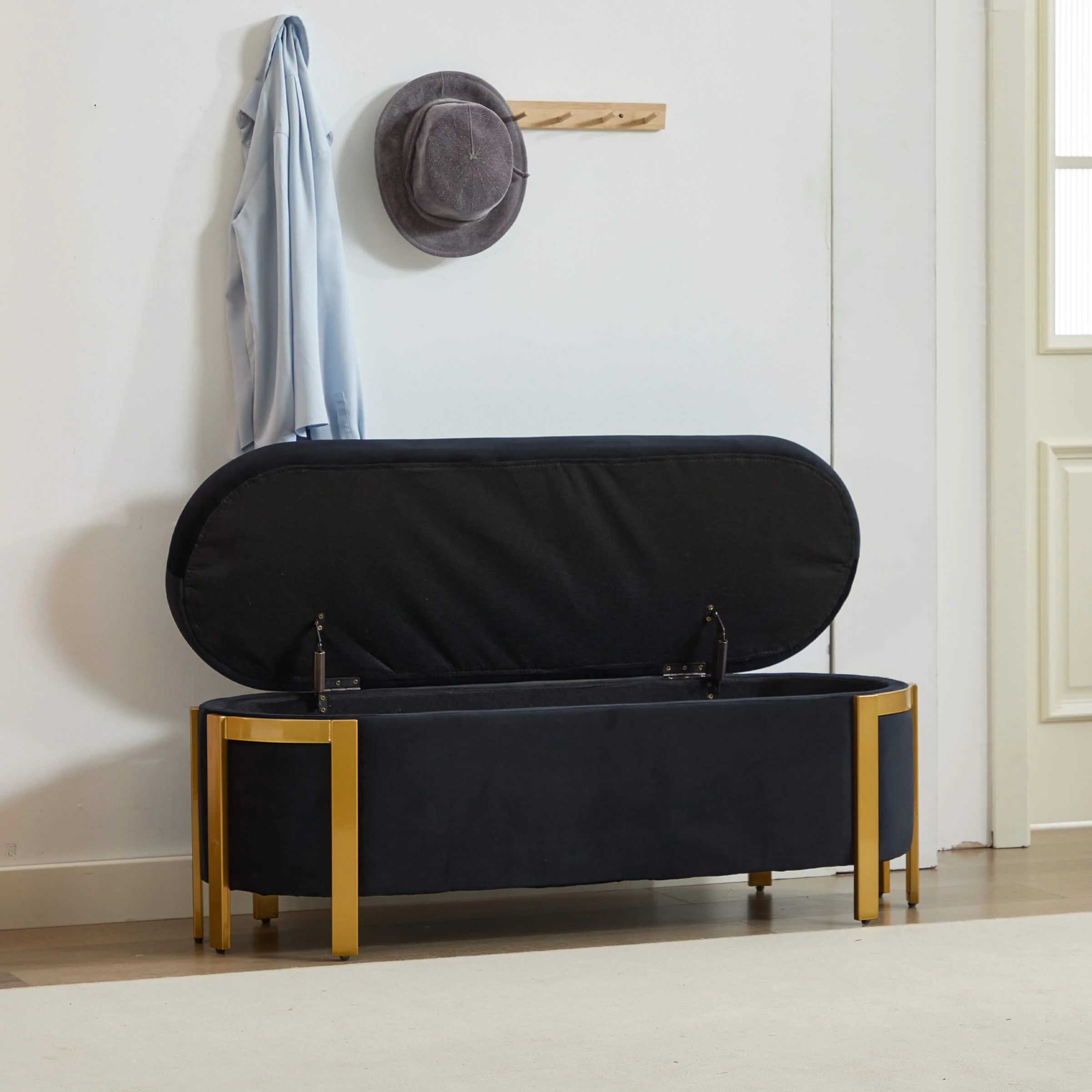 48”W Storage Bench Ottoman End of Bed - 5001BH - Image 37